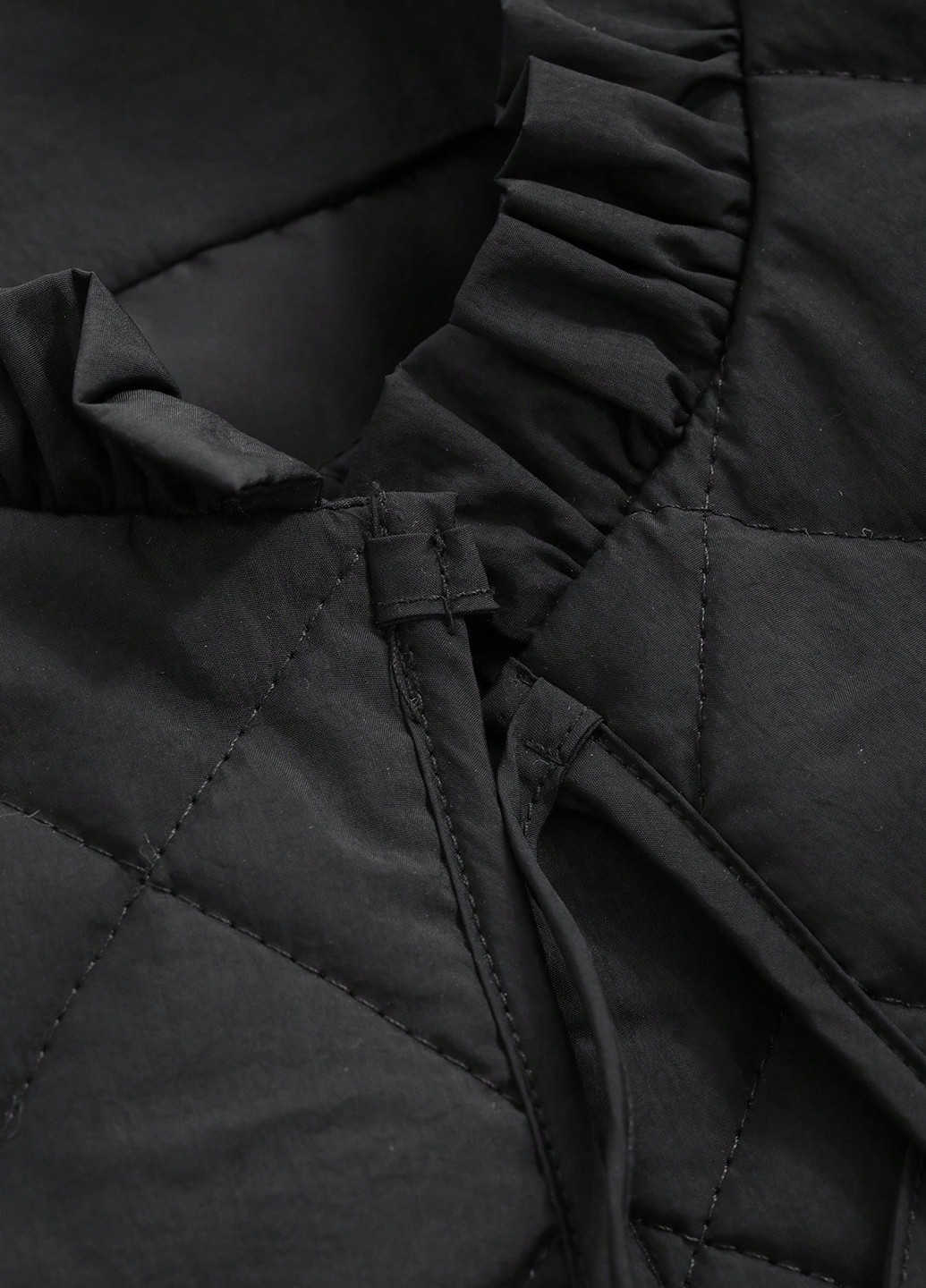 Чорний зимній комплект (жилет, куртка) SHEIN