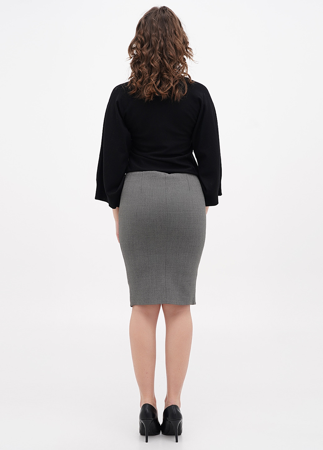 Серая кэжуал, офисная меланж юбка Betty Blu карандаш