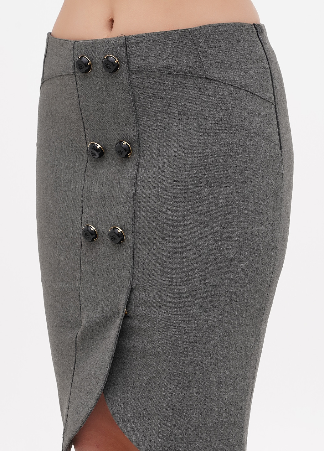 Серая кэжуал, офисная меланж юбка Betty Blu карандаш