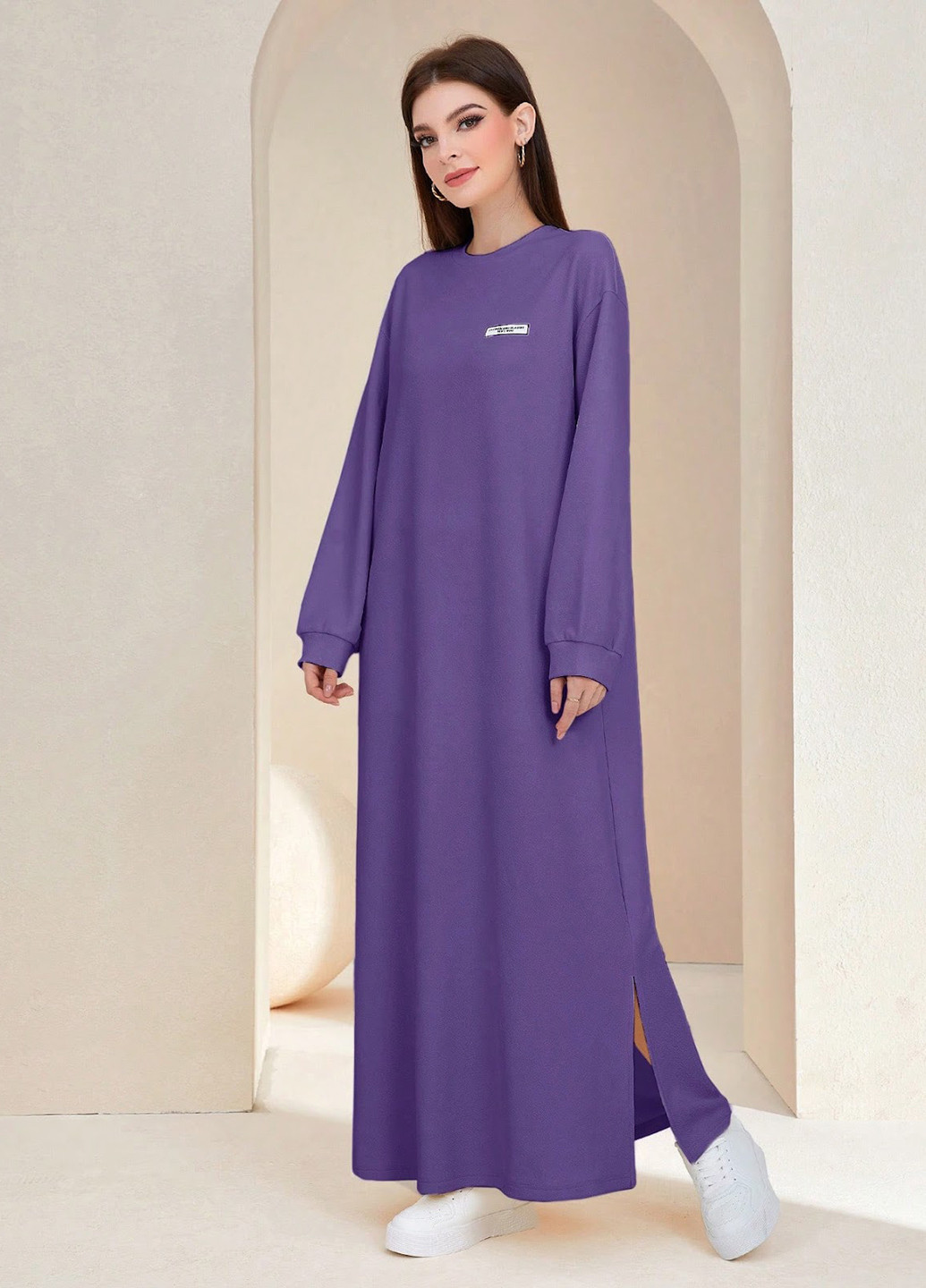 Бузкова спортивна, кежуал сукня а-силует SHEIN з написами