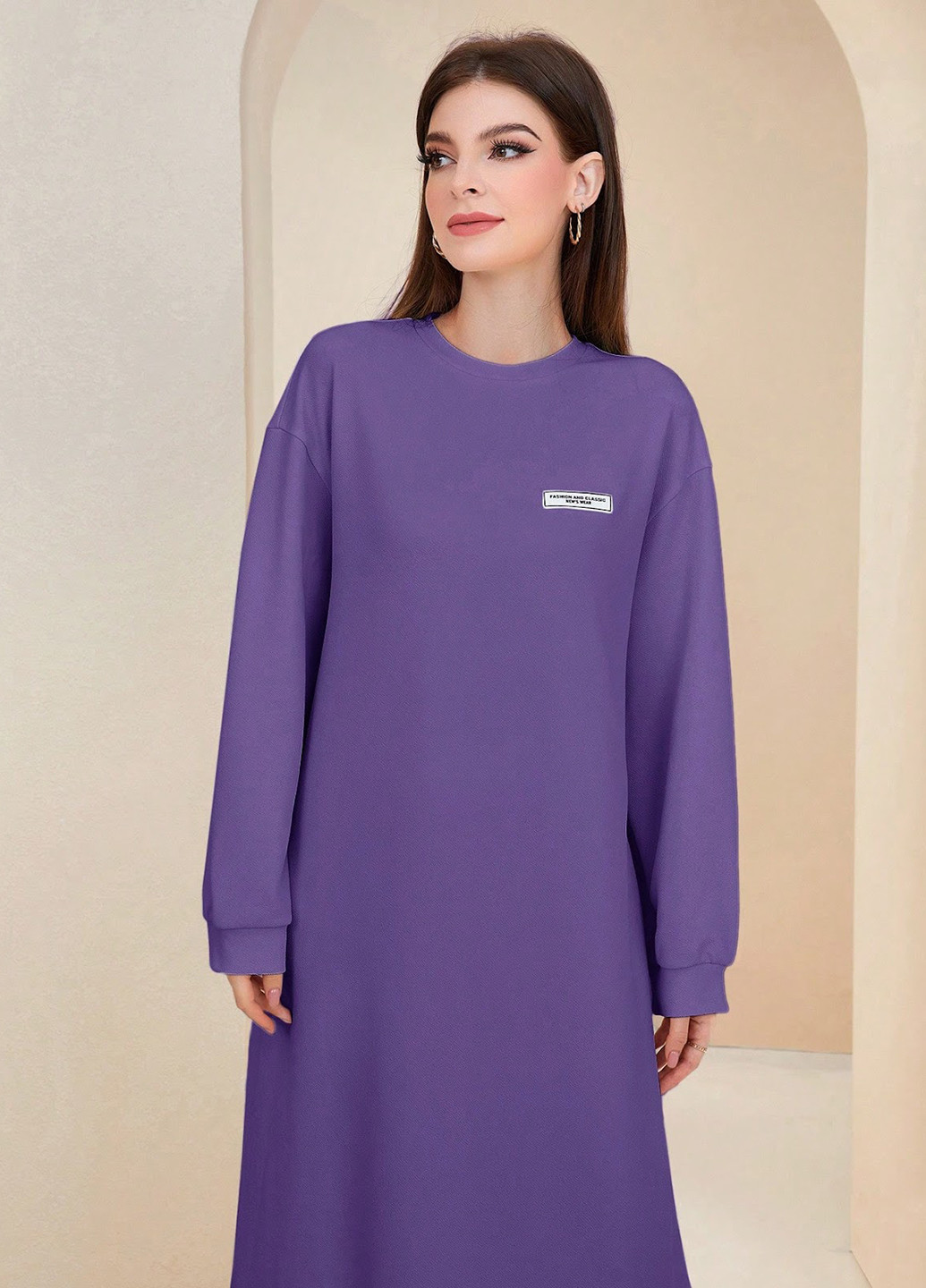 Бузкова спортивна, кежуал сукня а-силует SHEIN з написами