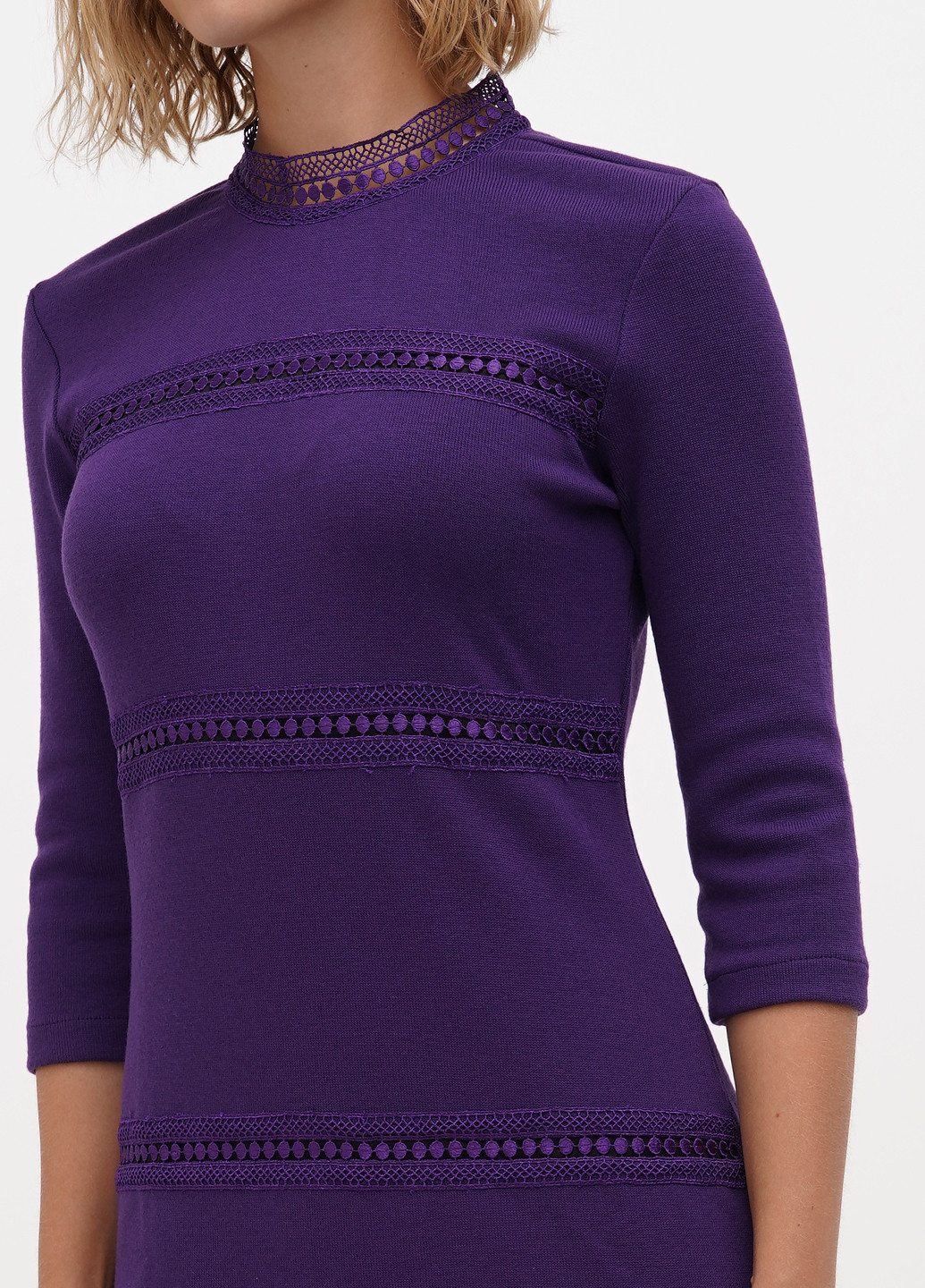 Фіолетова кежуал сукня силуетна Sassofono однотонна