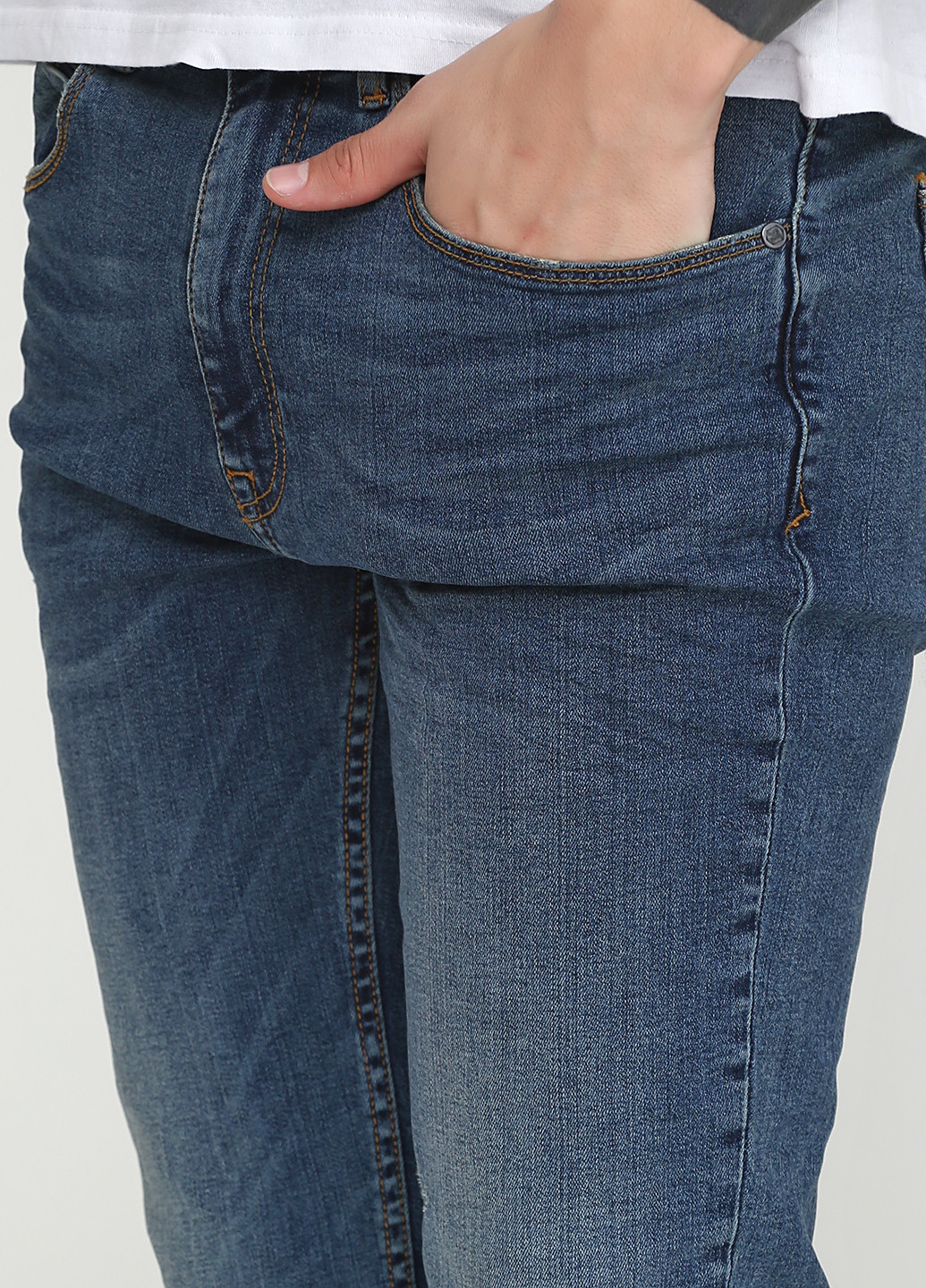 Синие демисезонные со средней талией джинсы Casual Friday
