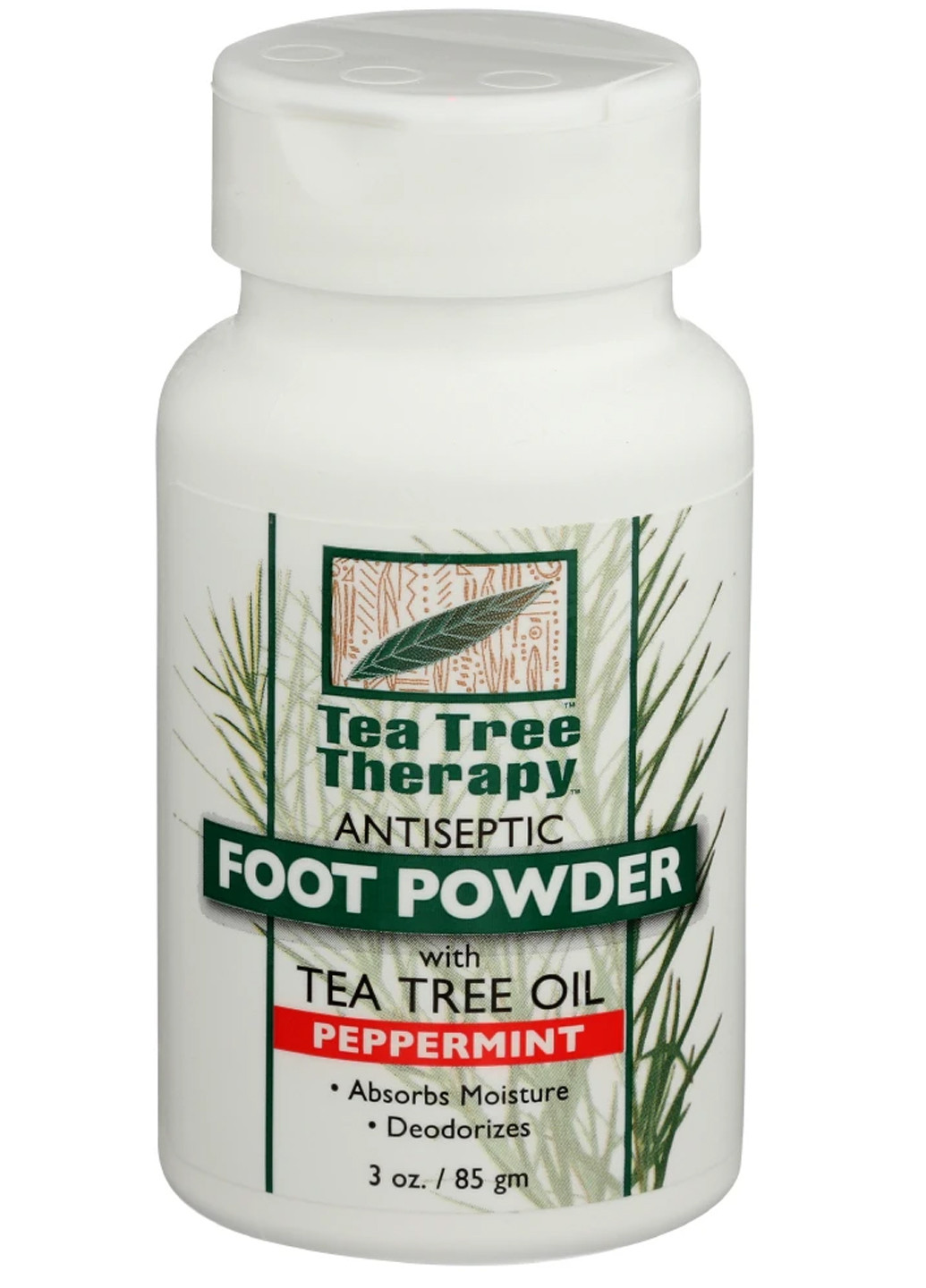 Дезодорирующий порошок для ног с маслами чайного дерева и перечной мяты, 85 г Tea Tree Therapy (243683173)
