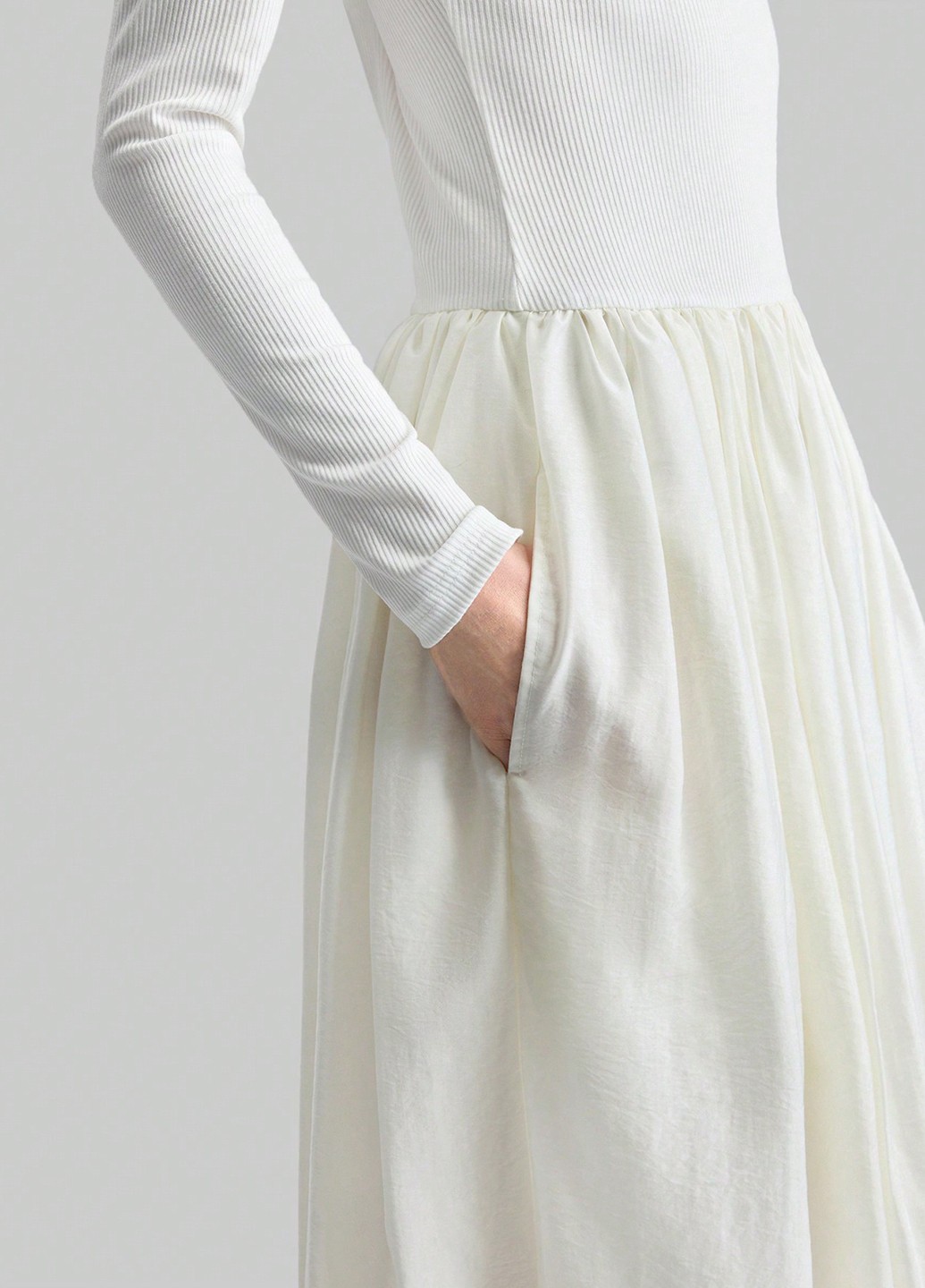 Білий святковий, кежуал сукня кльош, з відкритою спиною SHEIN однотонна