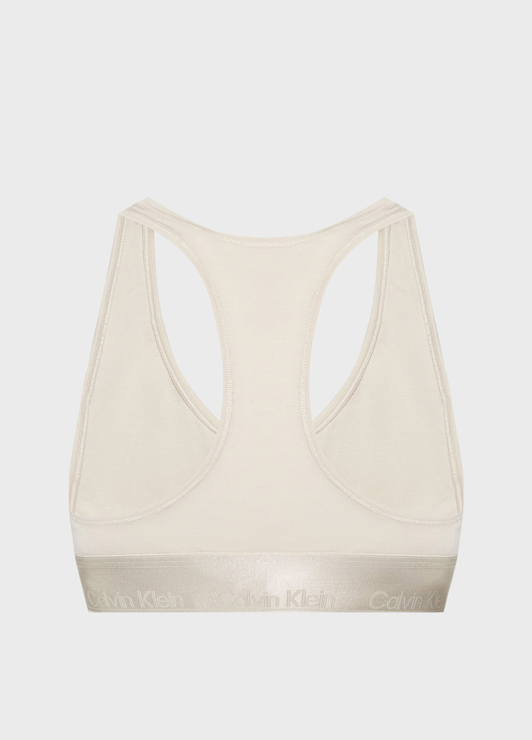 Светло-бежевый топ бюстгальтер Calvin Klein без косточек хлопок