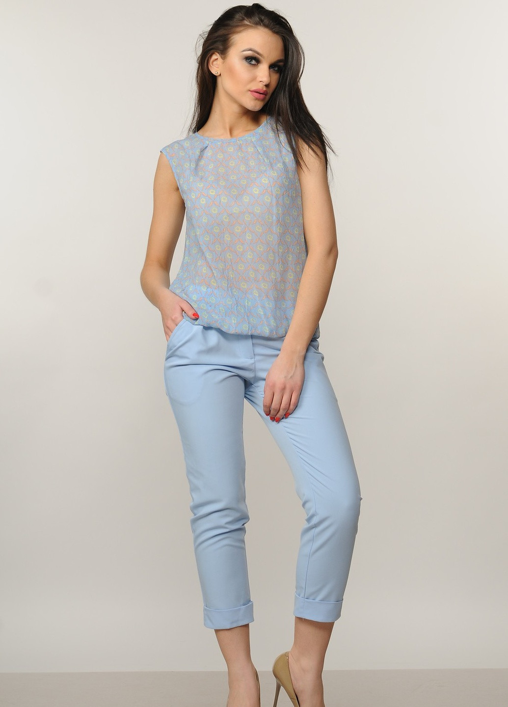 Брюки Эйприл БР 5.1-58/15 голубой Ри Мари (224985211)