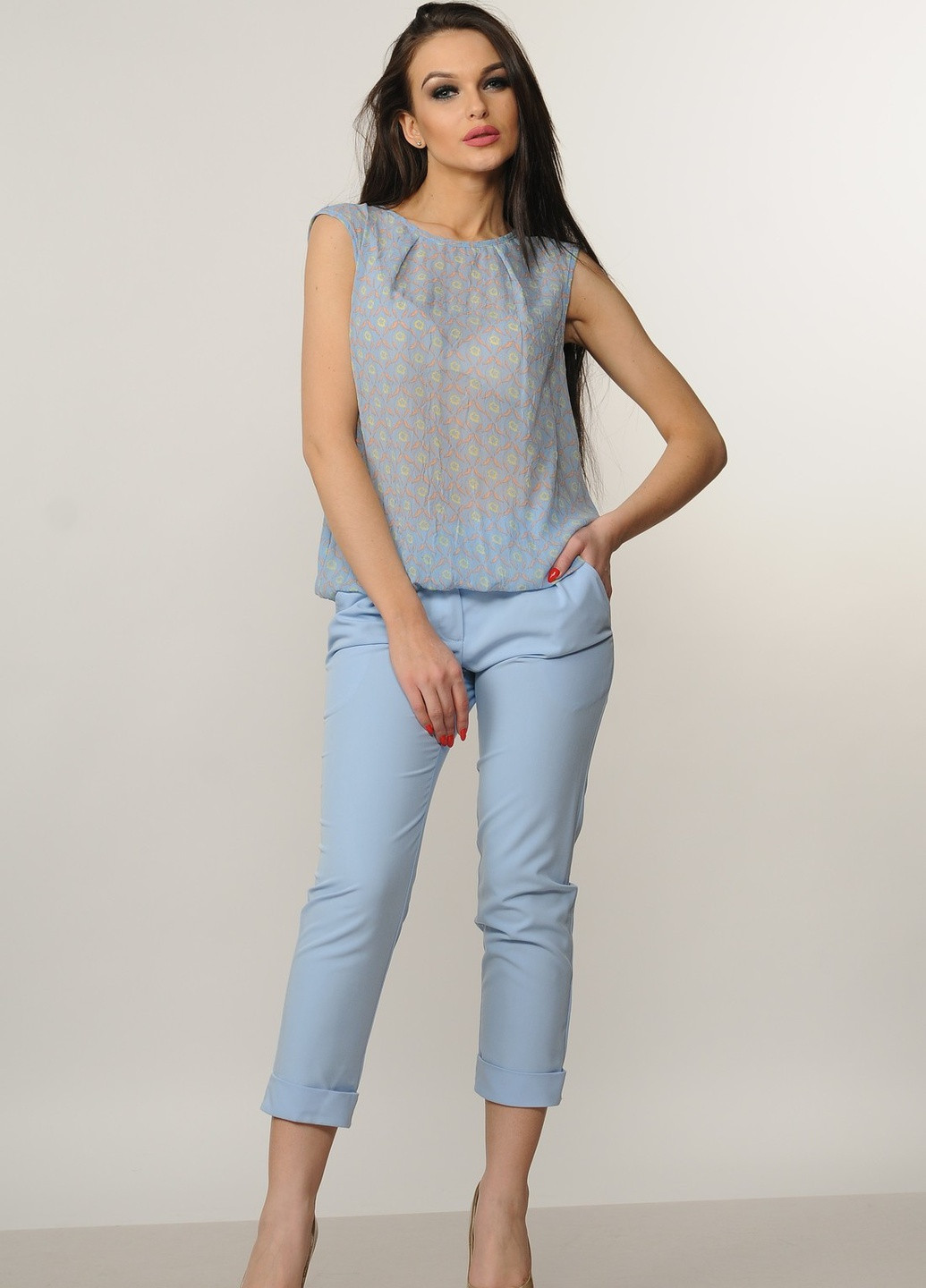 Брюки Эйприл БР 5.1-58/15 голубой Ри Мари (224985211)