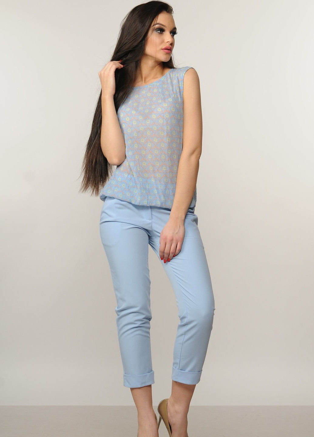 Брюки Эйприл БР 5.1-58/15 голубой Ри Мари (224985211)