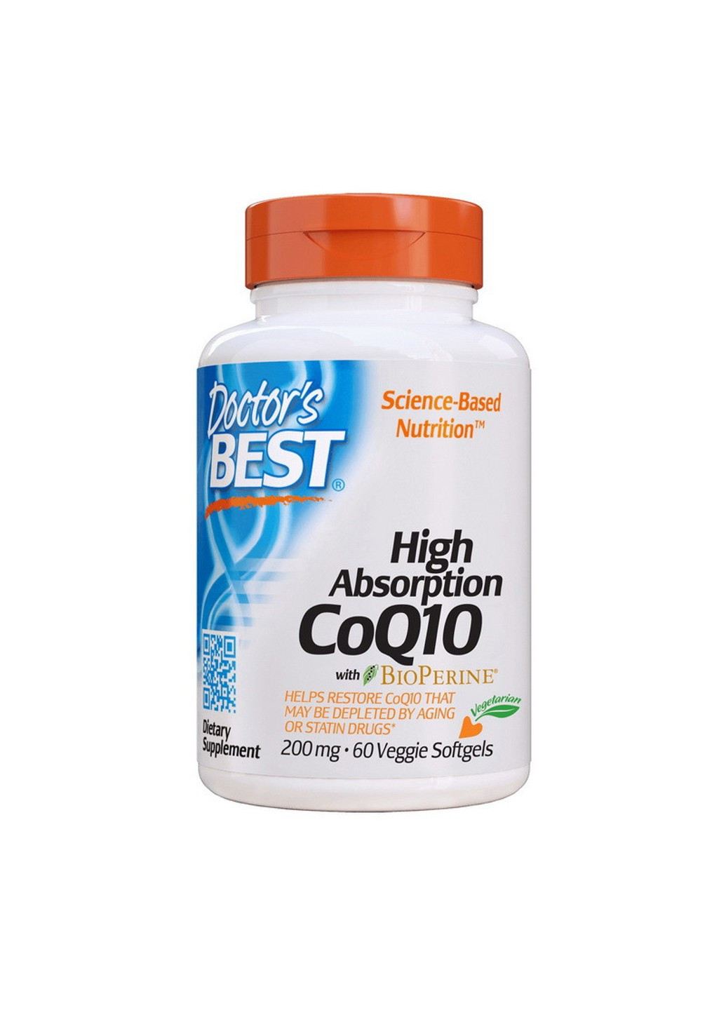 Коензим Q10 High Absorption CoQ10 200 mg with BioPerine (60 капс) доктор бест Doctor's Best (255410655)