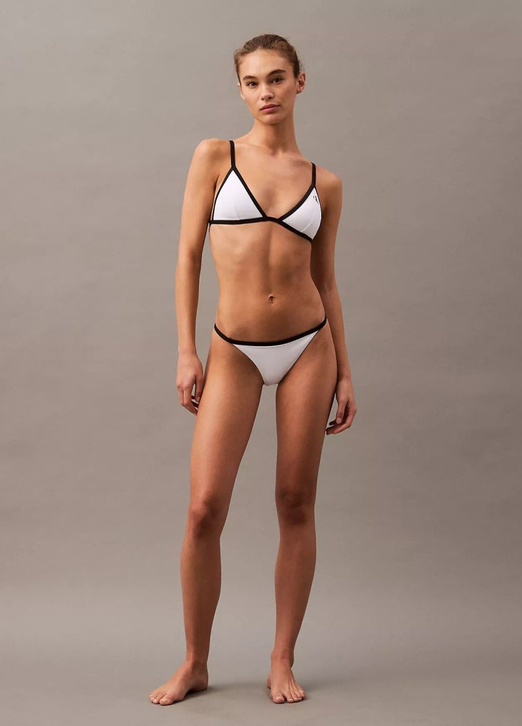 Белые купальные трусики однотонные Calvin Klein