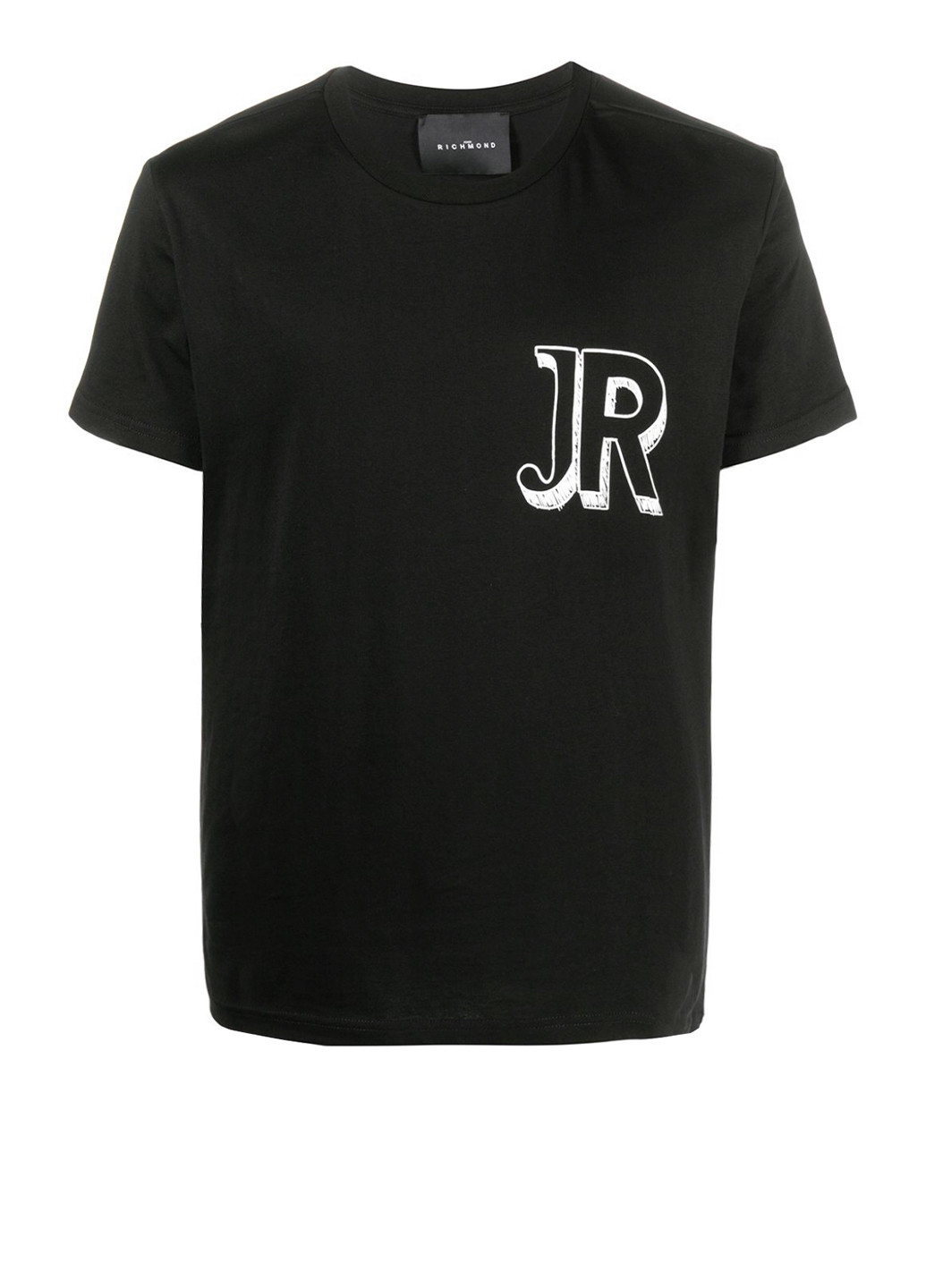 Черная мужская футболка c логотипом с коротким рукавом John Richmond