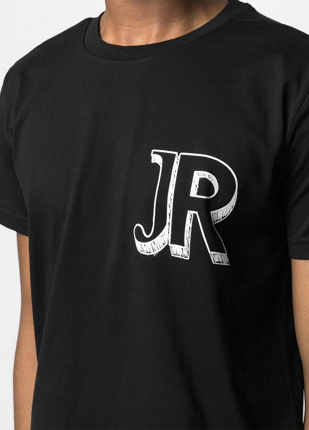 Чорна чоловіча футболка з логотипом з коротким рукавом John Richmond