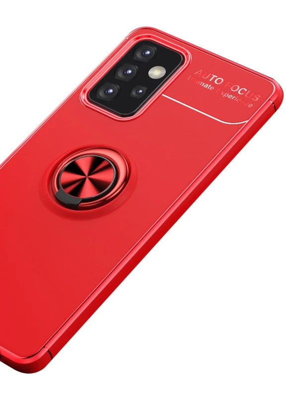 TPU чохол ColorRing під магнітний тримач (opp) для Samsung Galaxy A72 4G / A72 5G Червоний / Червоний (is_00000042289_1) Deen (238478874)