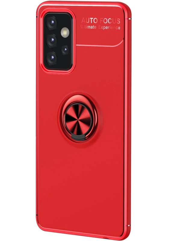 TPU чохол ColorRing під магнітний тримач (opp) для Samsung Galaxy A72 4G / A72 5G Червоний / Червоний (is_00000042289_1) Deen (238478874)