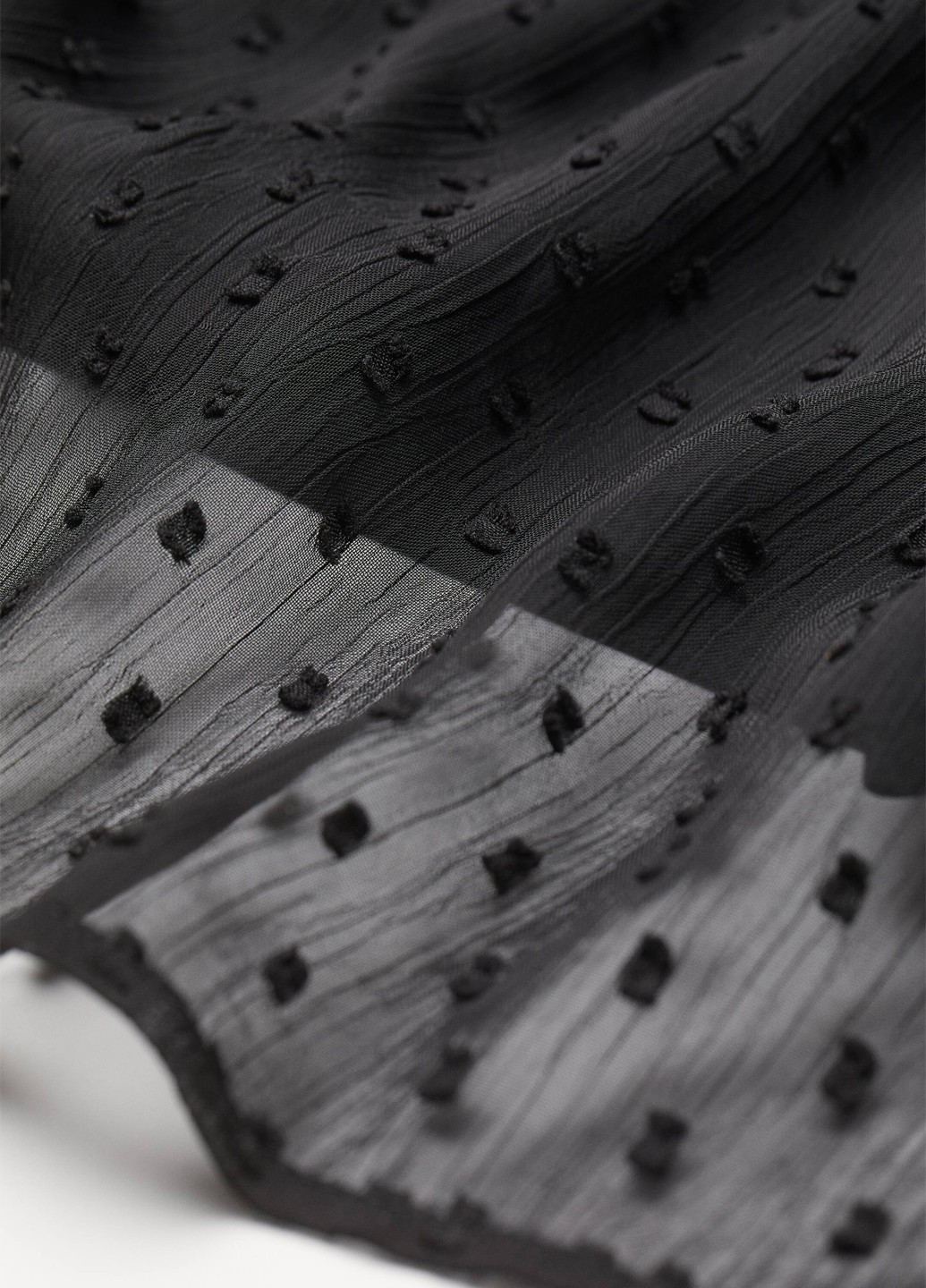 Черное кэжуал платье а-силуэт H&M в горошек