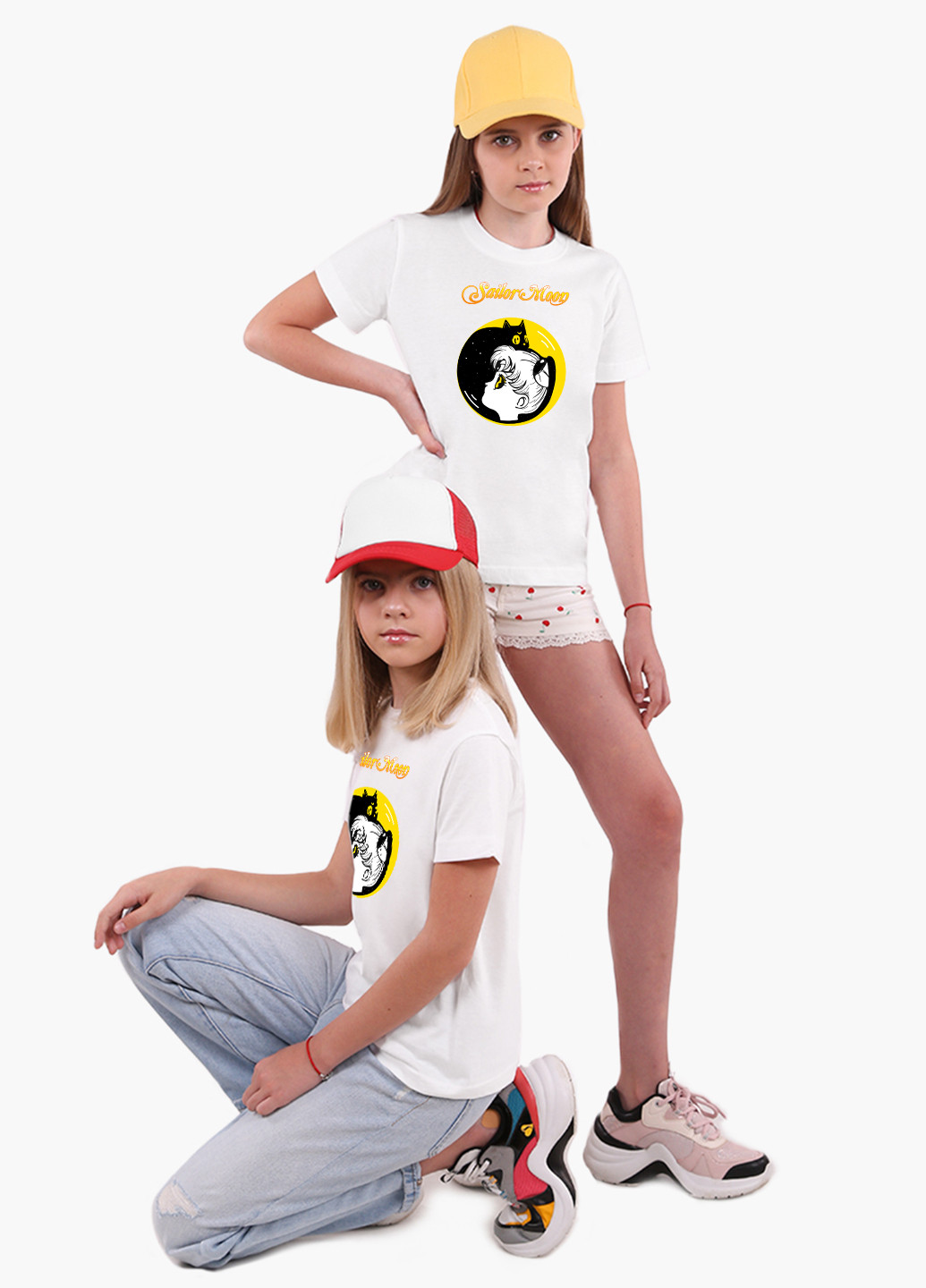 Біла демісезонна футболка дитяча сейлор мун (sailor moon) білий (9224-2660) 164 см MobiPrint