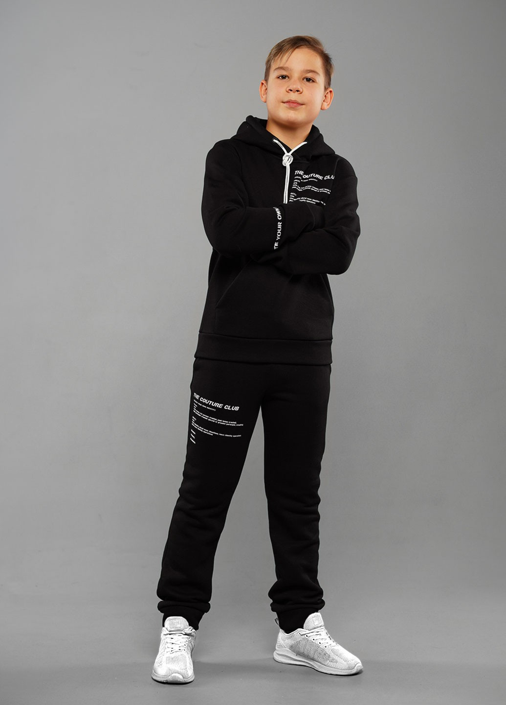 Черный зимний зимний спортивный костюм брючный Tiaren Лео
