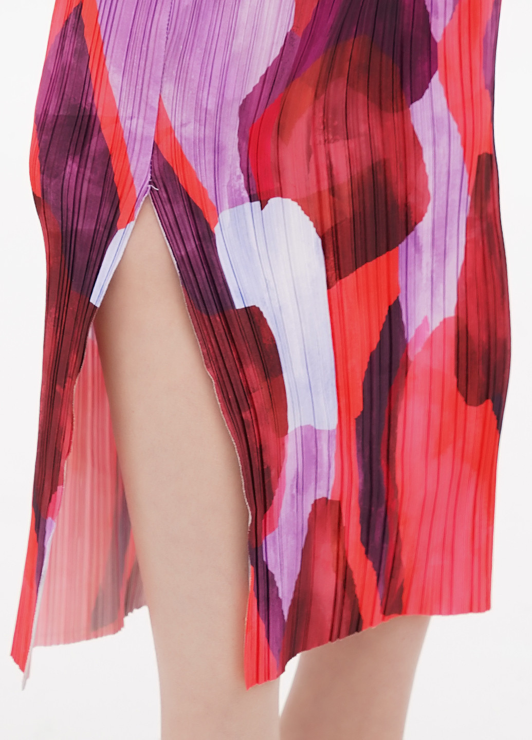 Комбинированное кэжуал платье плиссированное Boohoo с абстрактным узором