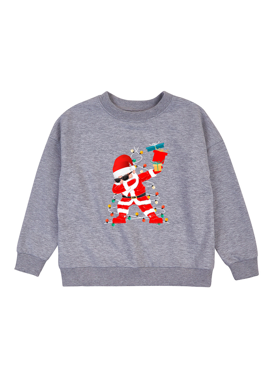 Светло-серый свитшот Garnamama новогодний без декора (315448232)