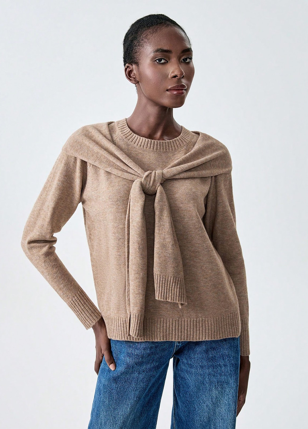 Темно-бежевый демисезонный джемпер джемпер SHEIN