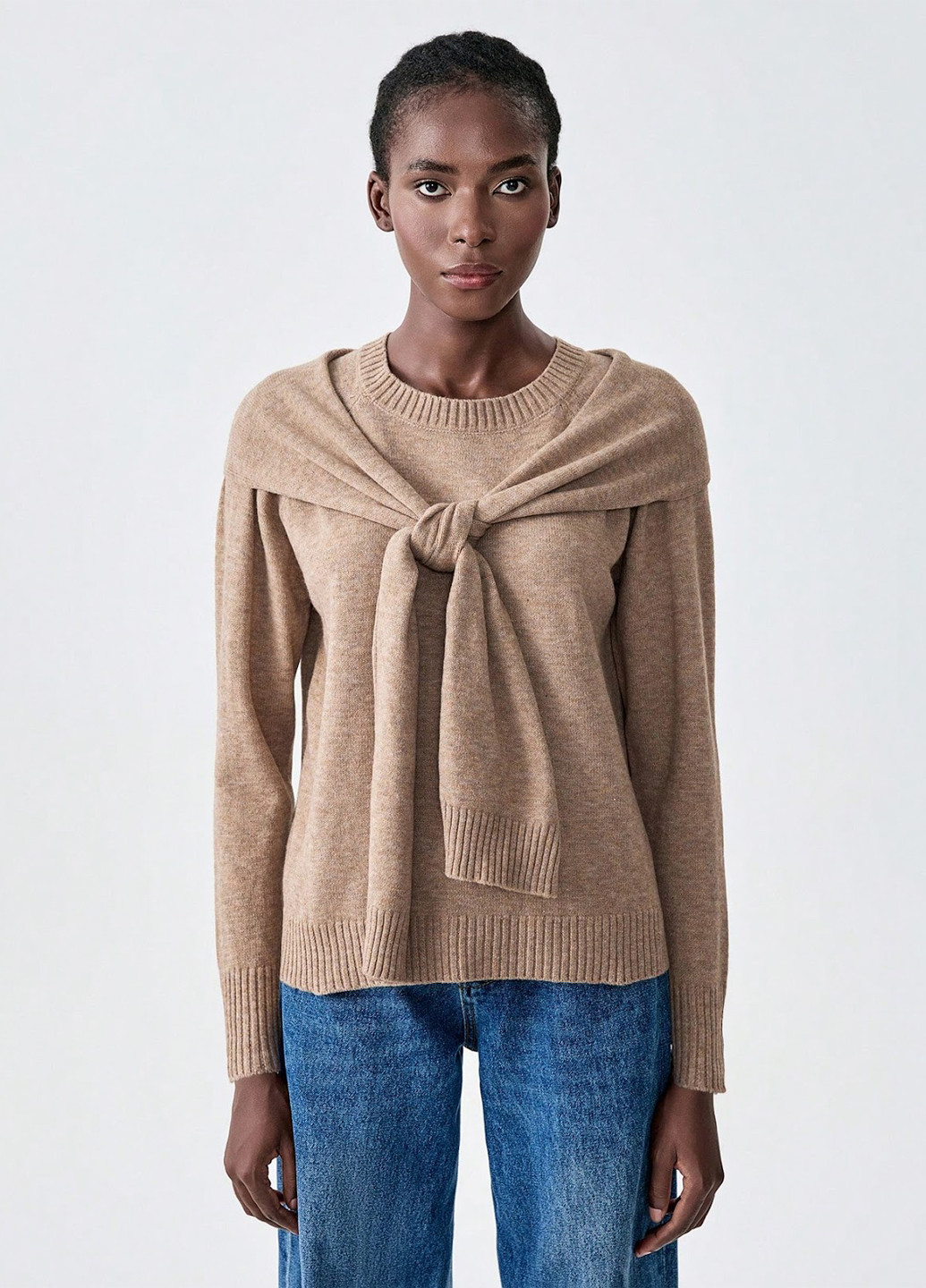 Темно-бежевый демисезонный джемпер джемпер SHEIN