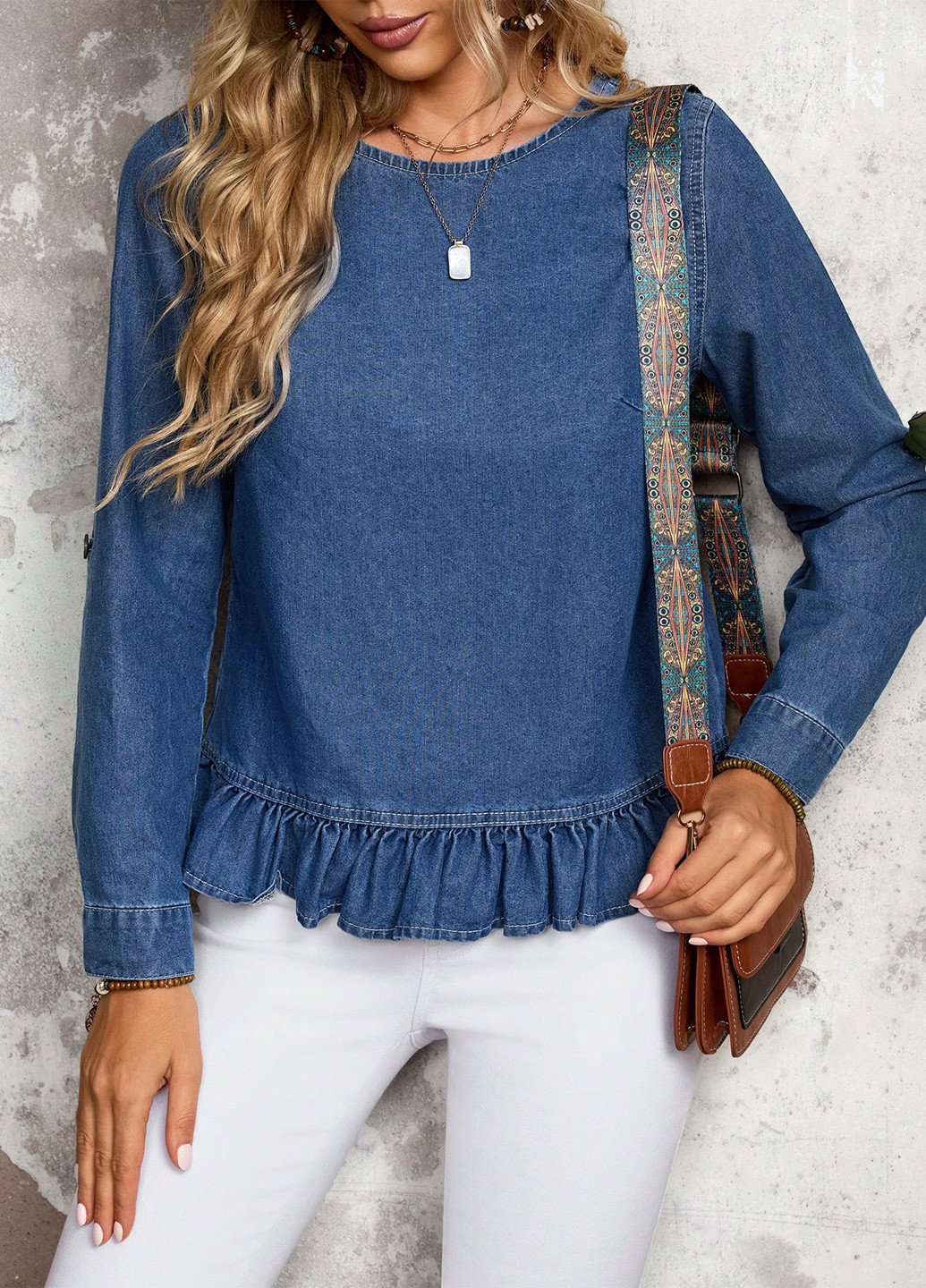 Синяя блуза SHEIN