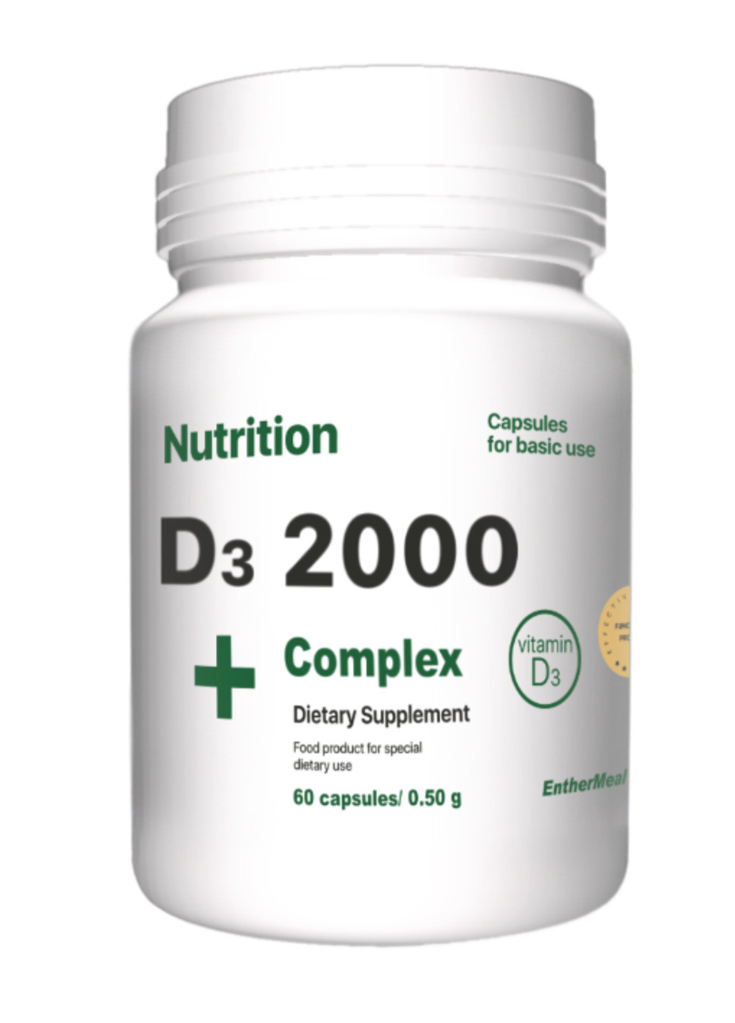 Витамины D3 2000 Complex+ 60 капсул EntherMeal капсули (223147906)