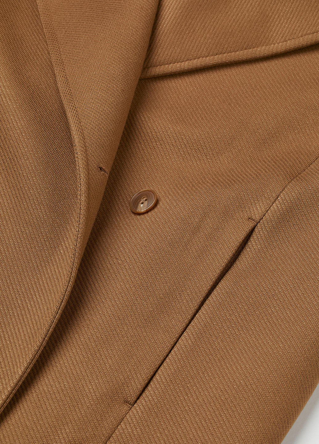Темно-бежеве демісезонне Пальто удлинене однобортне H&M