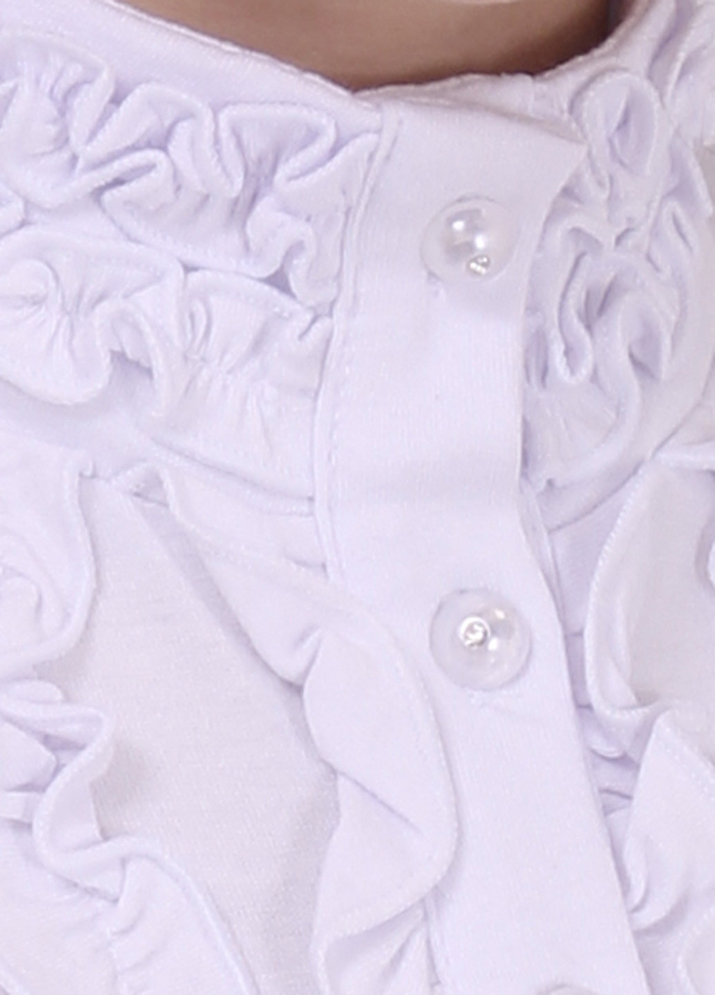 Белая однотонная блузка с коротким рукавом Colabear демисезонная