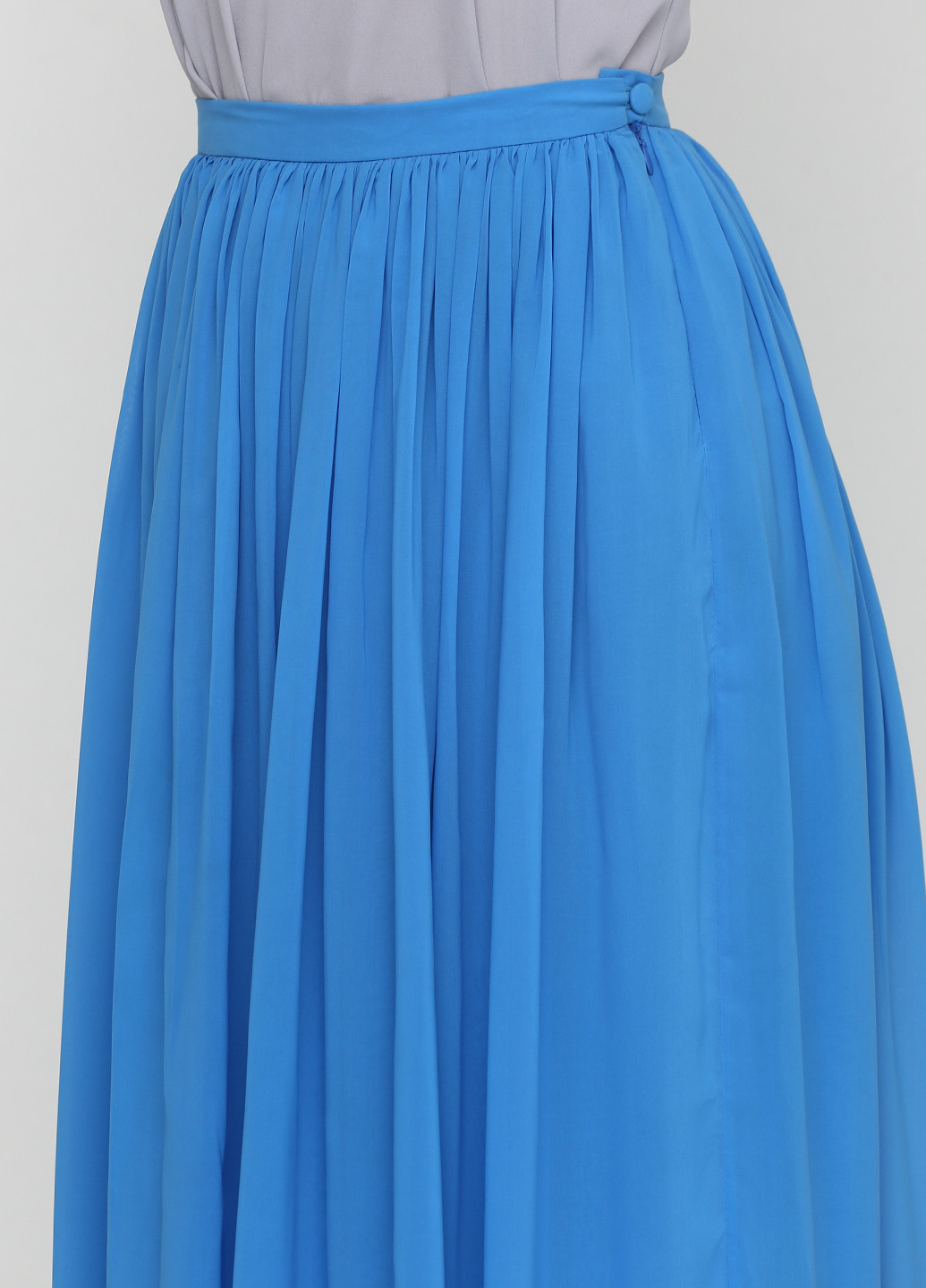 Голубая кэжуал однотонная юбка Anastasia Ivanova for PUBLIC&PRIVATE клешированная