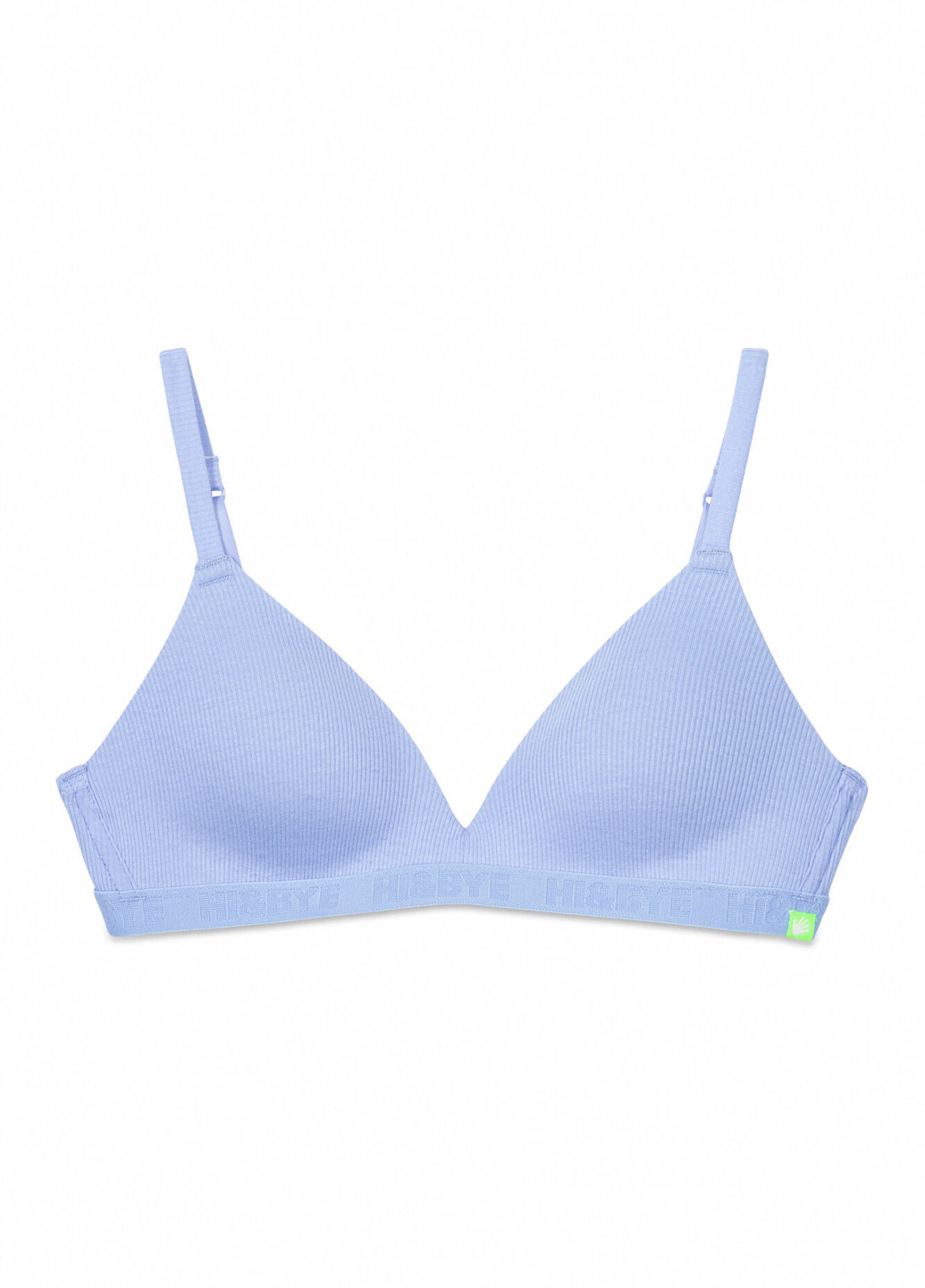 Голубой балконет бюстгальтер Hi&Bye без косточек хлопок