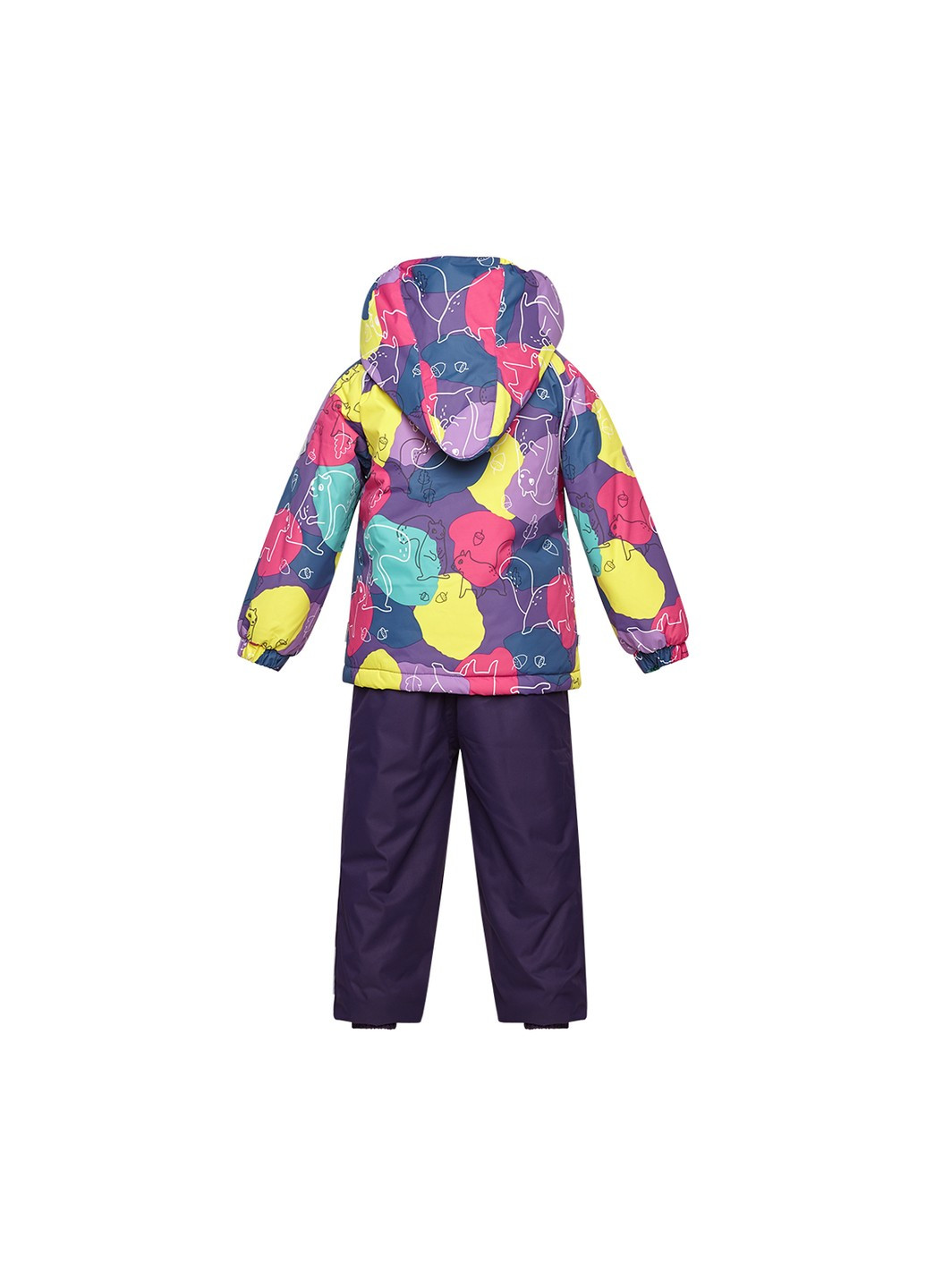 Фиолетовый зимний комплект демисезонный (куртка + полукомбинезон) avery 1 Huppa
