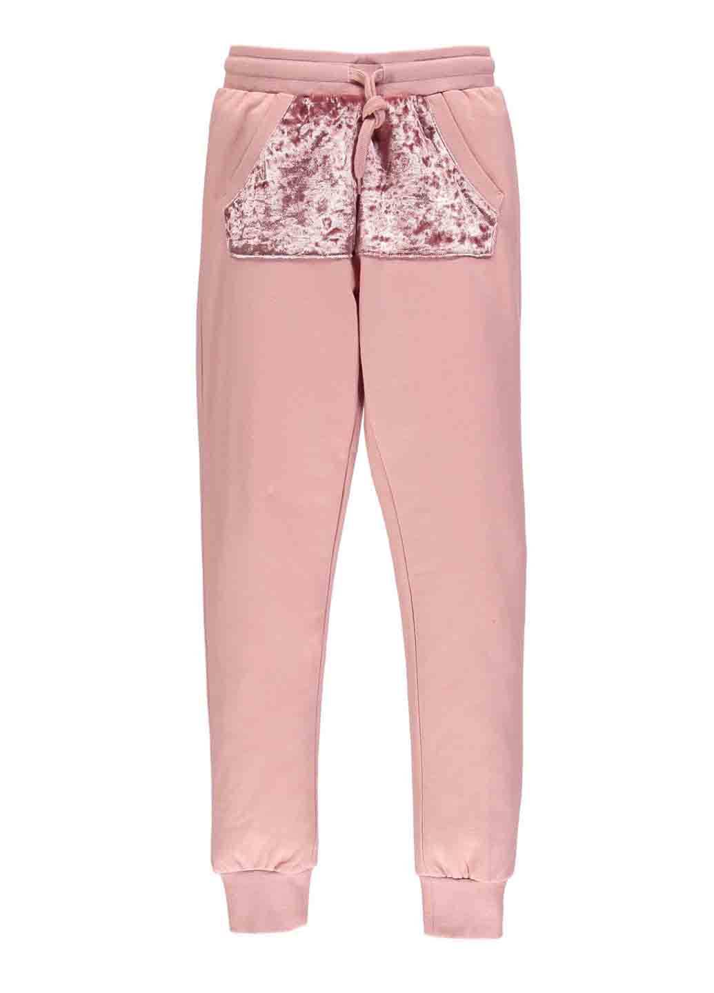 Розовый демисезонный костюм (толстовка, брюки) брючный MEK