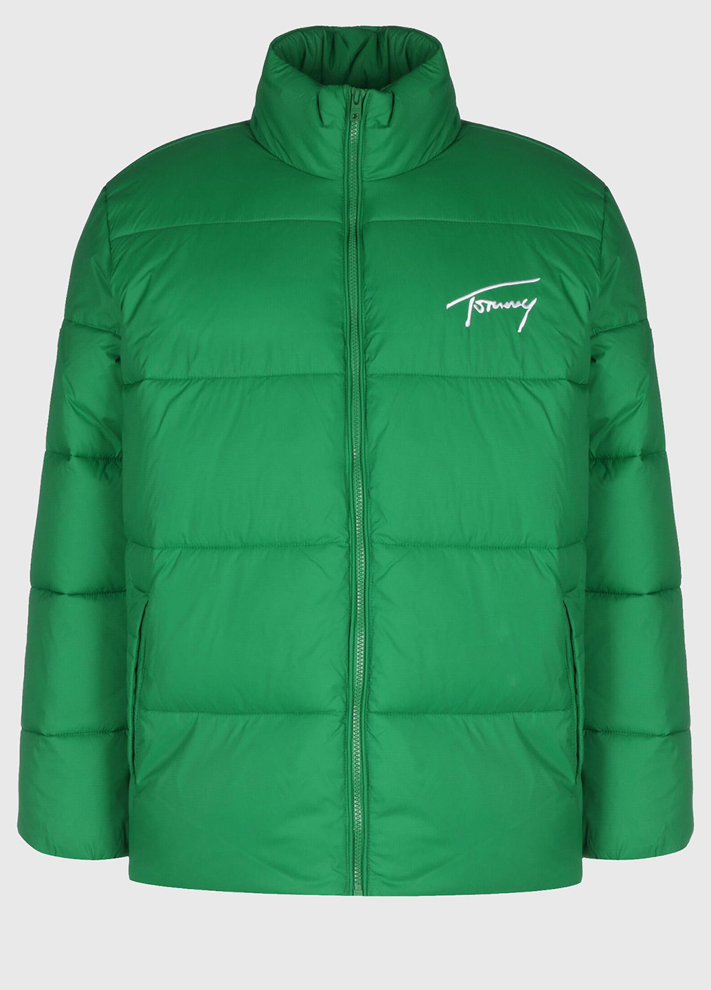Зеленая демисезонная куртка Tommy Jeans