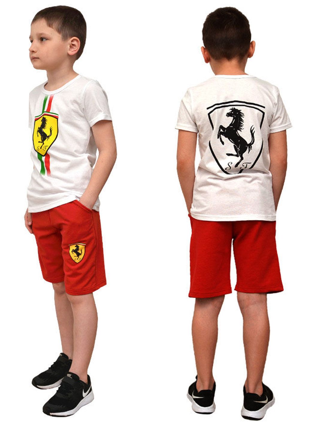 Червоний літній комплект (футболка, шорти) Blanka