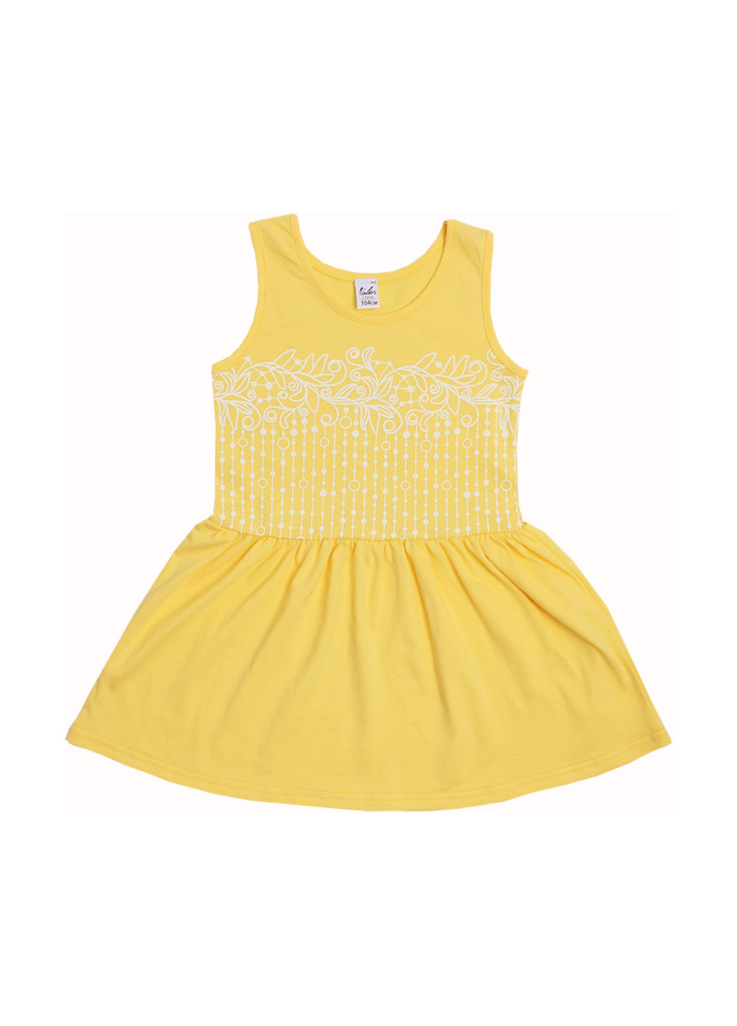 Жовтий кежуал сукня бебі долл Валери-Текс з малюнком