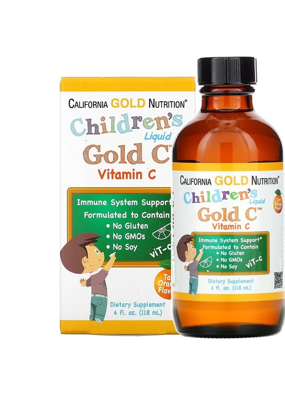 Жидкий витамин С для детей Children's Liquid Gold Vitamin C, USP Grade 118 ml (Orange) California Gold Nutrition (254325751)