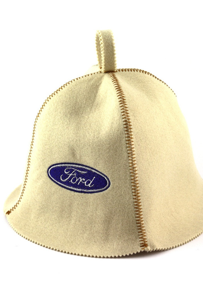 Банна шапка "Ford", штучне хутро, білий (LA-308) Luxyart (252611392)
