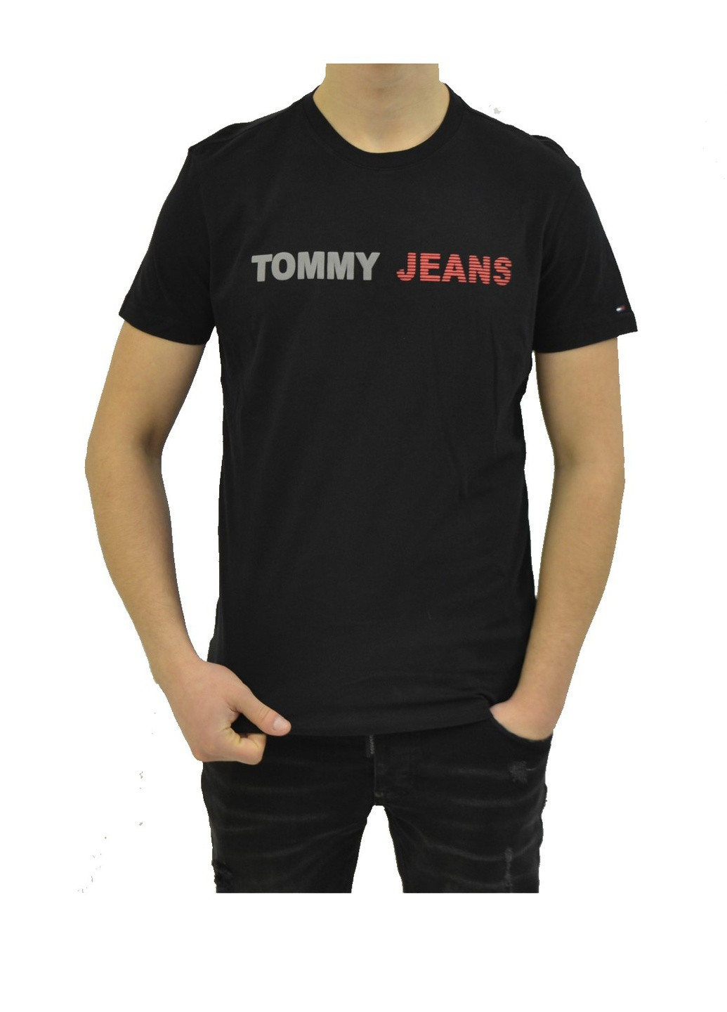Черная футболка мужская Tommy Hilfiger