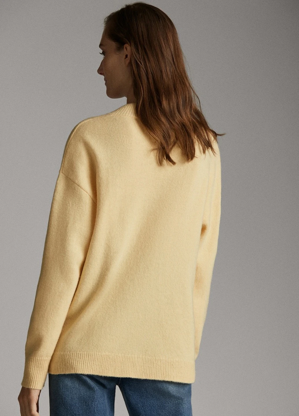 Жовтий демісезонний пуловер пуловер Massimo Dutti