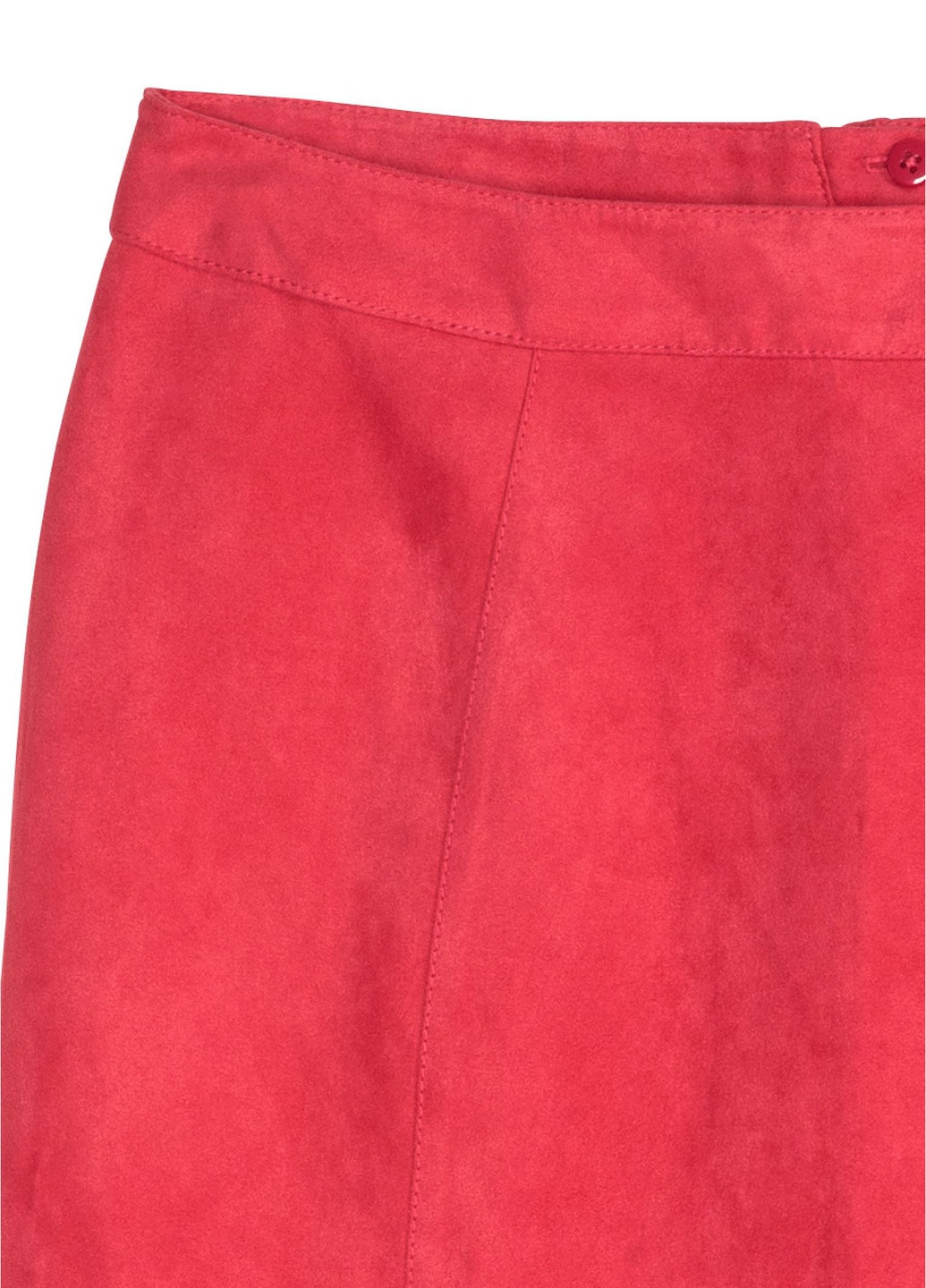 Красная однотонная юбка H&M