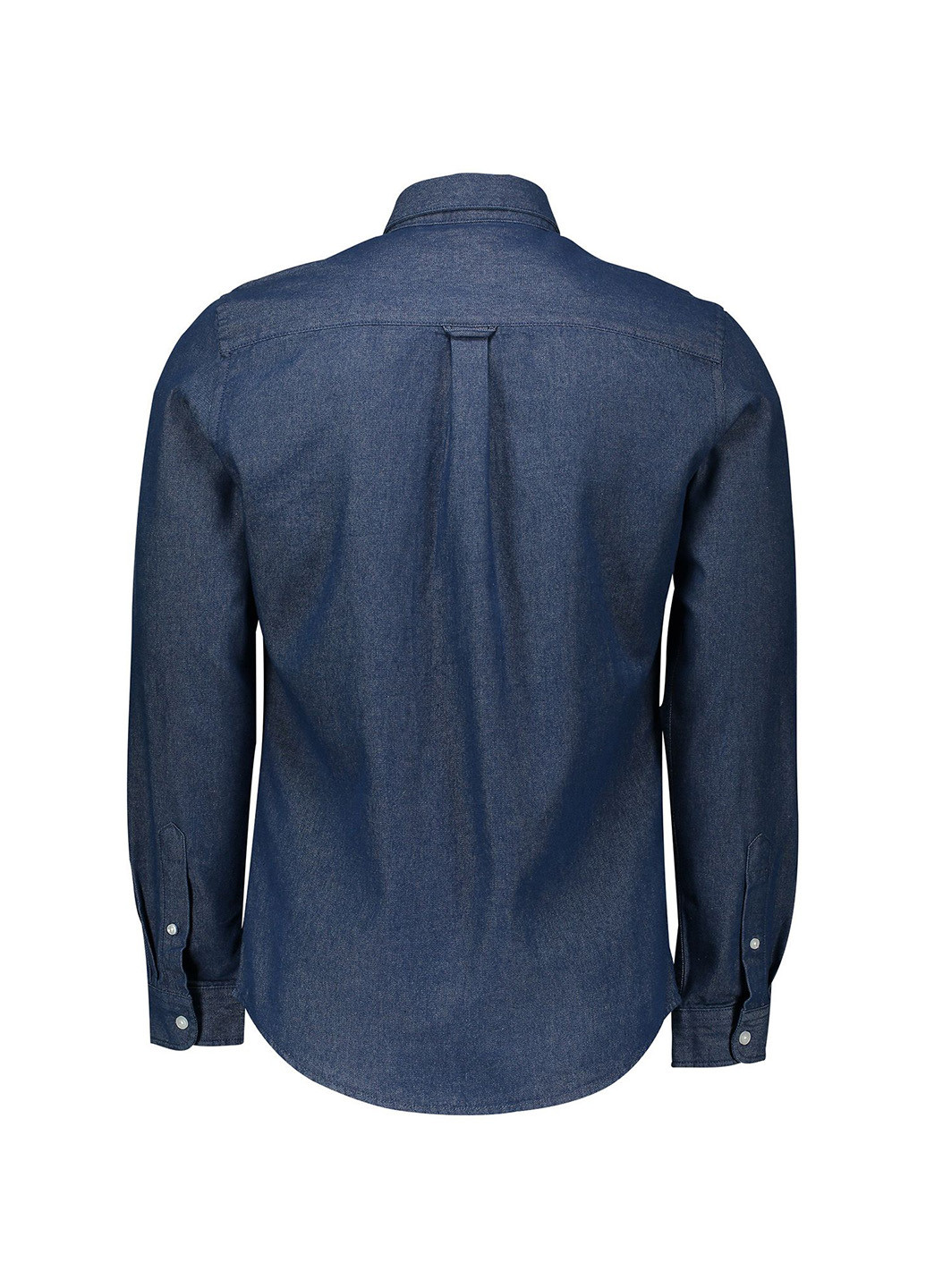 Темно-синяя кэжуал рубашка меланж Piazza Italia с длинным рукавом