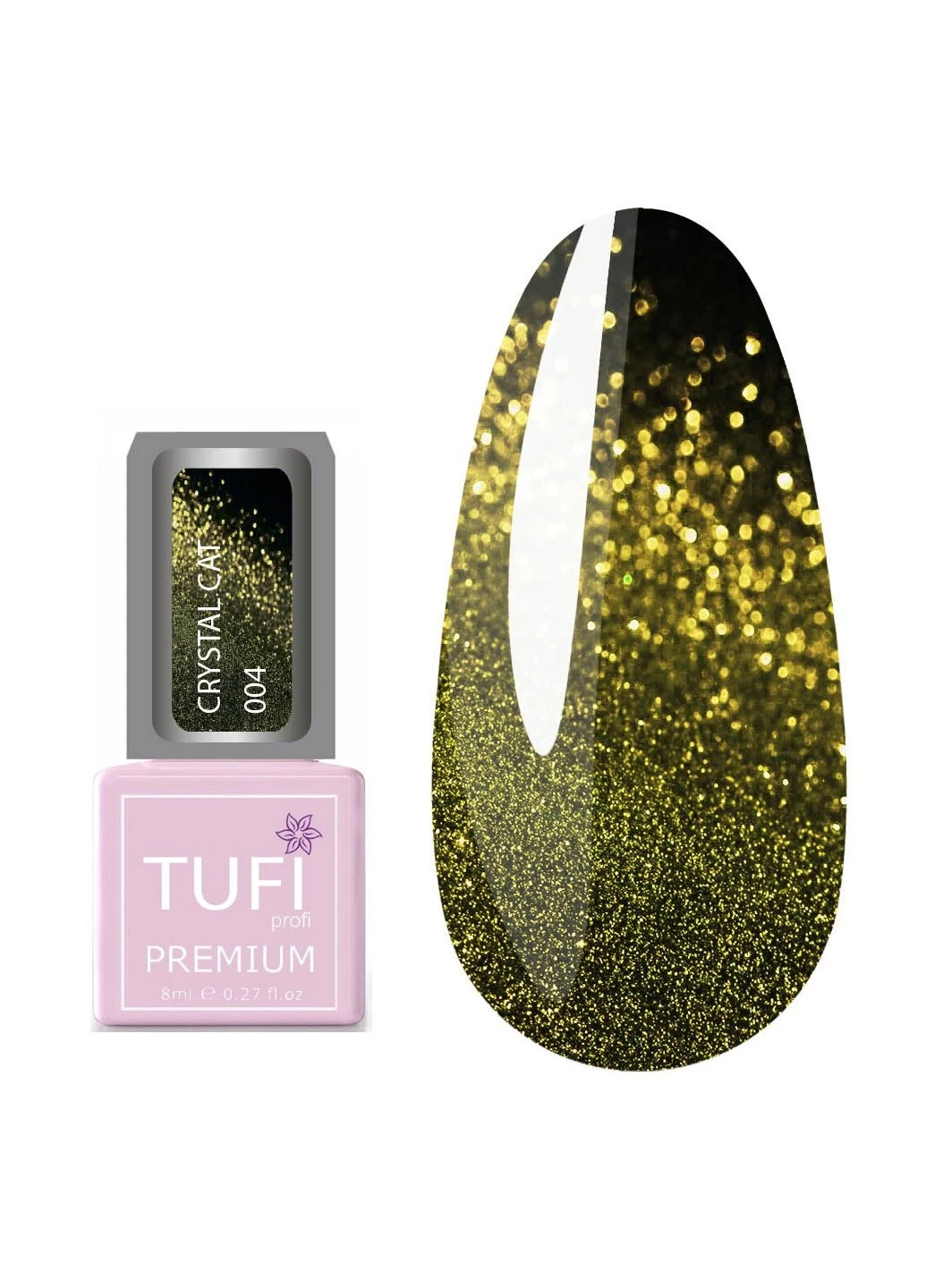 Гель-лак PREMIUM Crystal Cat 04 турмалин 8 мл (0100511) Tufi Profi 0 (239833573)