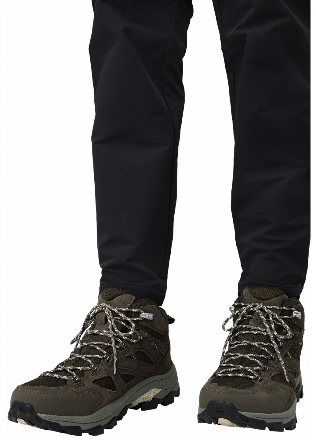 Коричневые осенние ботинки хайкеры Jack Wolfskin