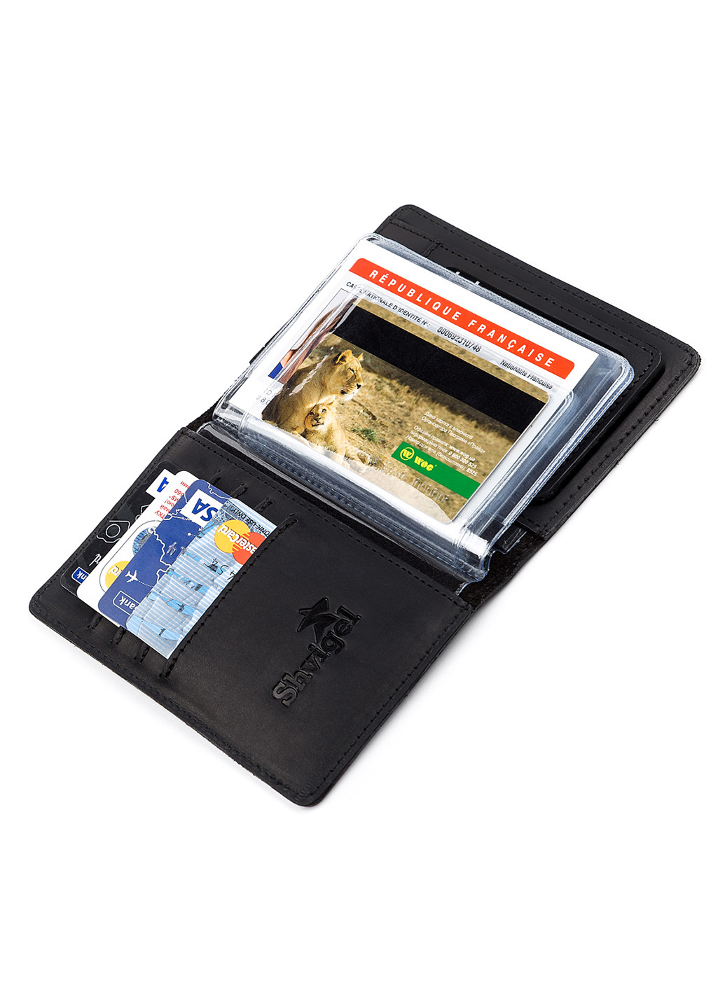 Шкіряна обкладинка на водійські документи 9,5х13х0,5 см Shvigel (253491309)