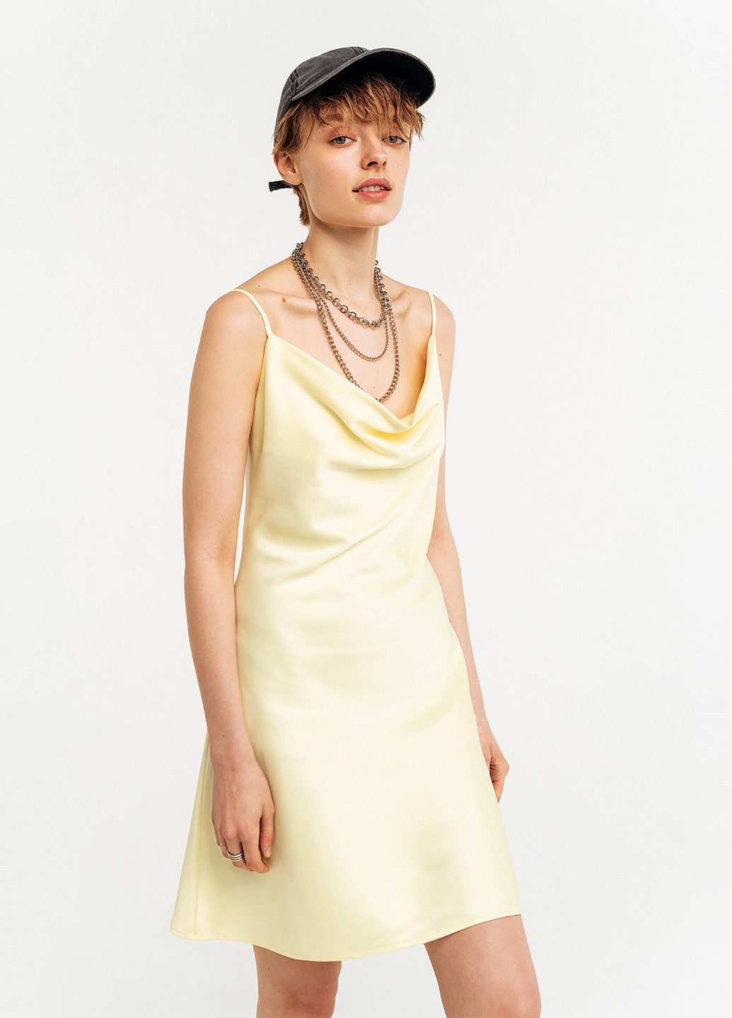 Светло-желтое кэжуал платье платье-комбинация befree