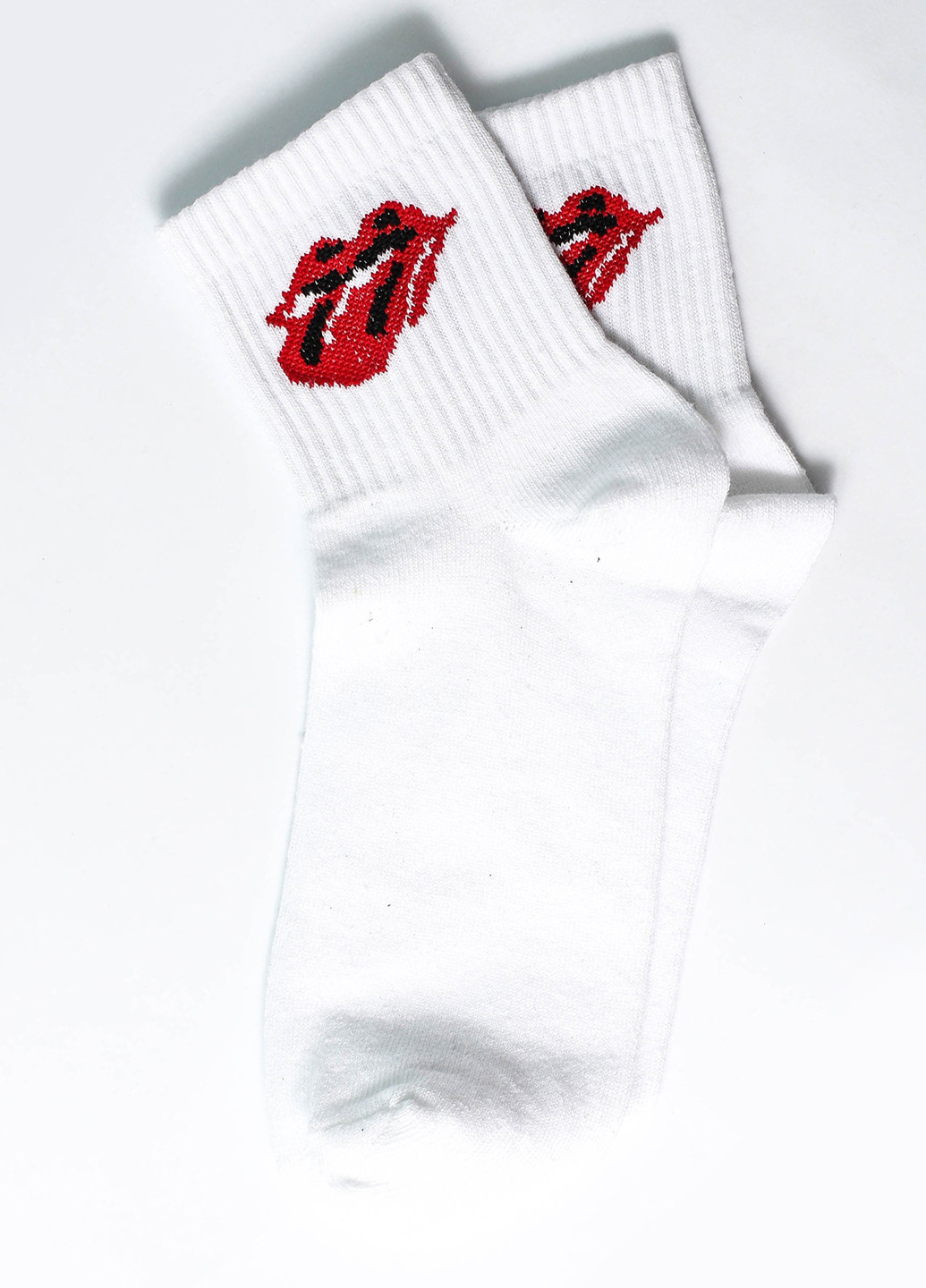 Носки Губы Rock'n'socks белые повседневные