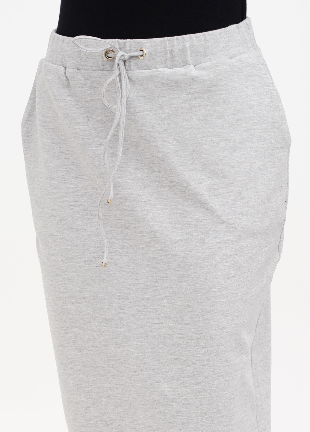 Светло-серая кэжуал меланж юбка Sassofono