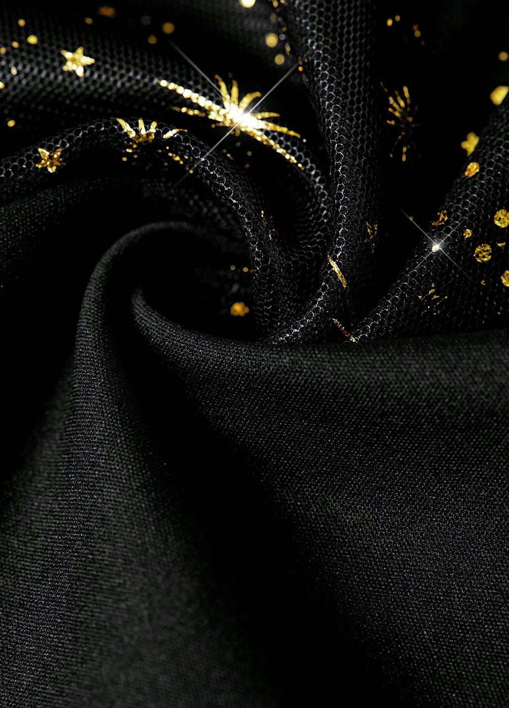 Комбінезон SHEIN комбінезон-брюки зірки чорний вечірній поліестер